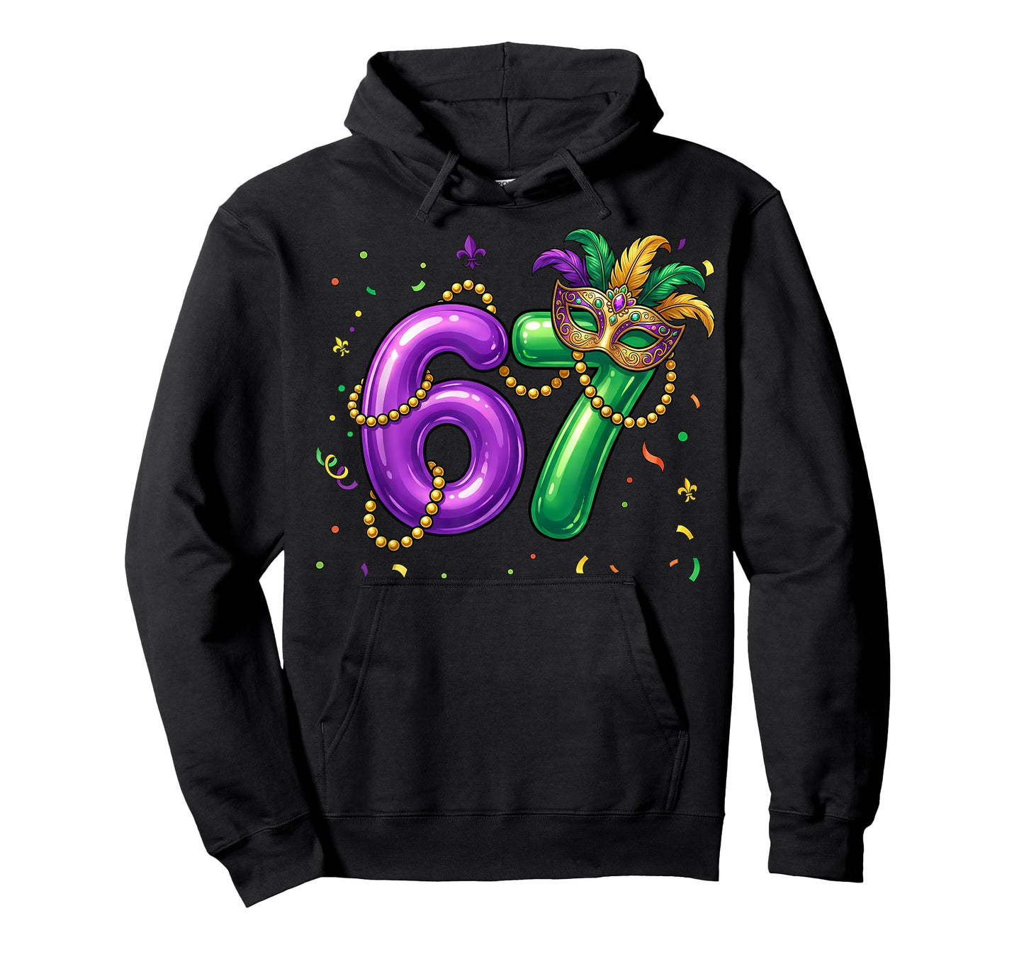 67 Six Seven 6 7 Meme Mardi Gras Funny Boy Girl Kids T-Shirt