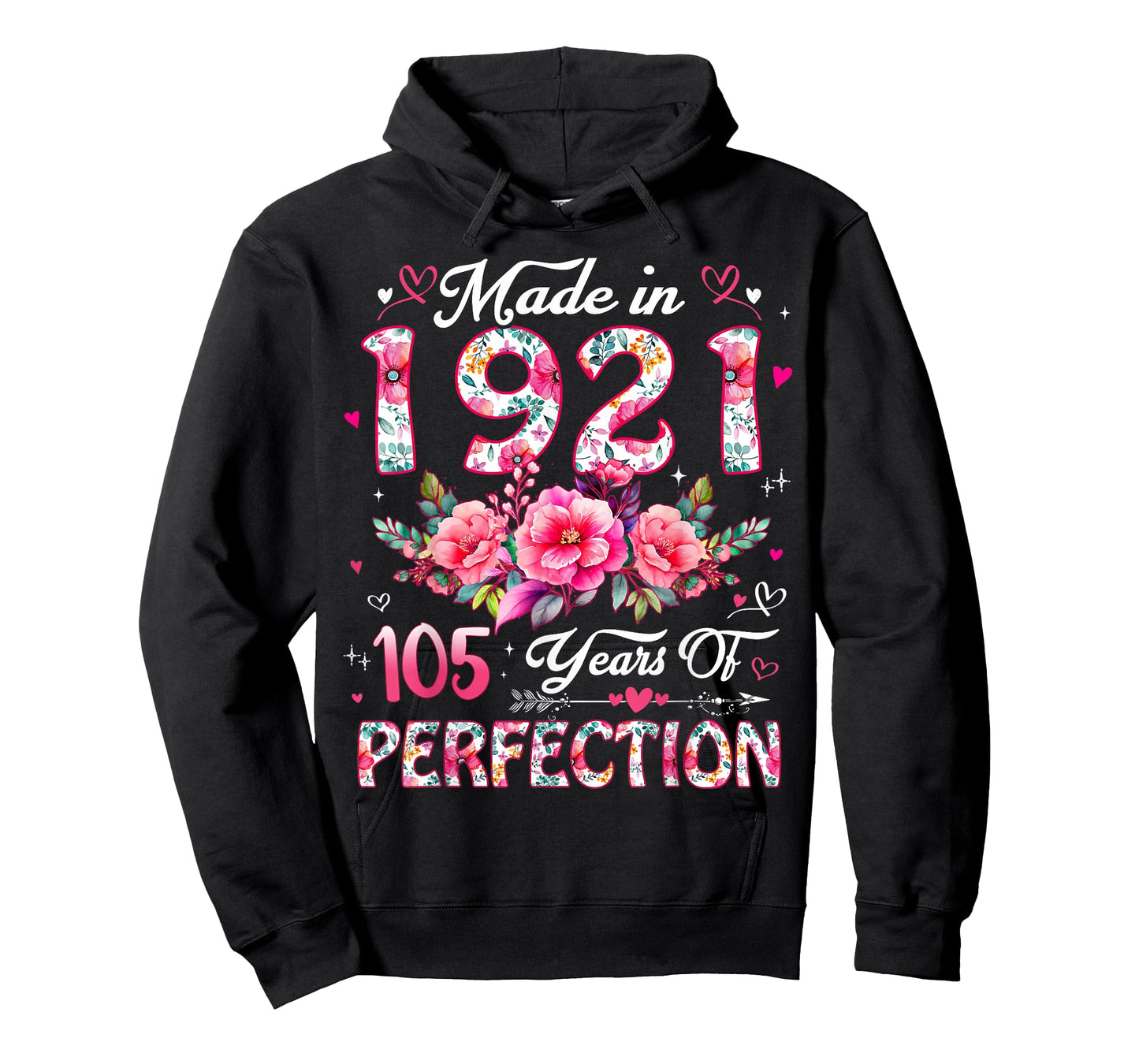 105 Year Old Made in 1921 Floral 105th Birthday Women T-Shirt