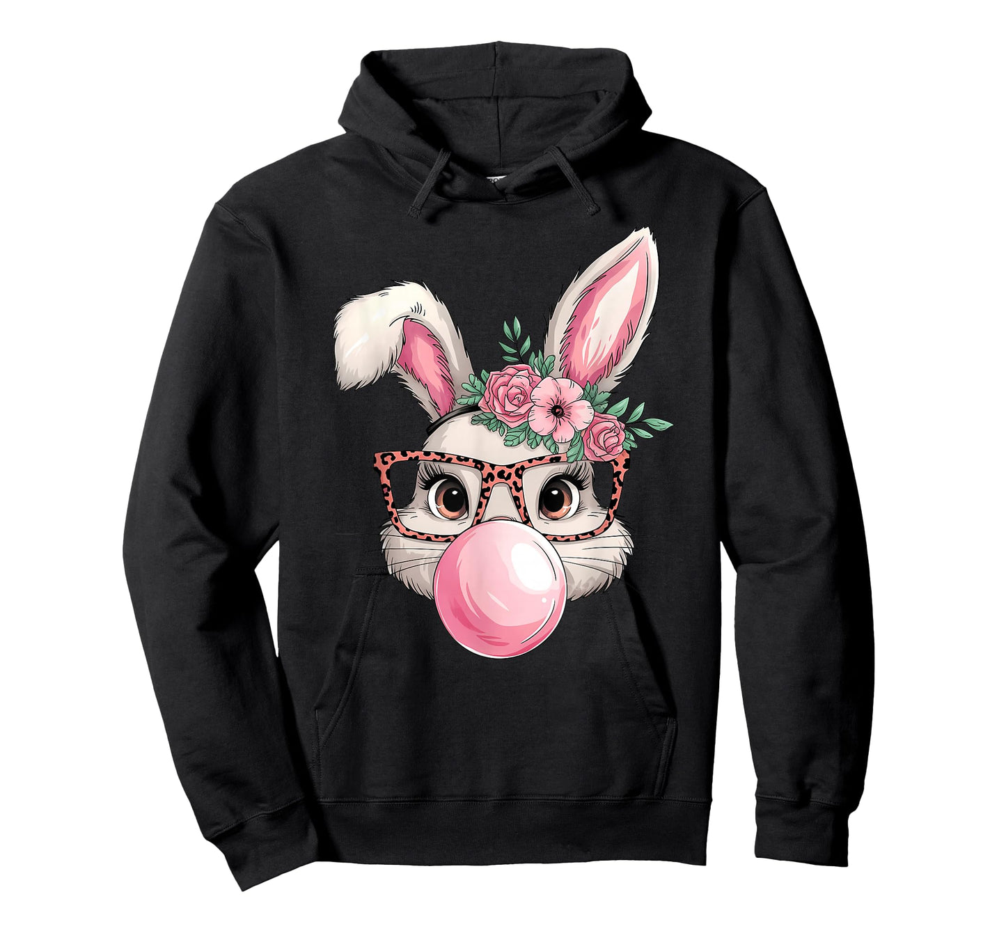 Girls Easter Bunny Face Leopard Easter Day Women Kids Girls T-Shirt