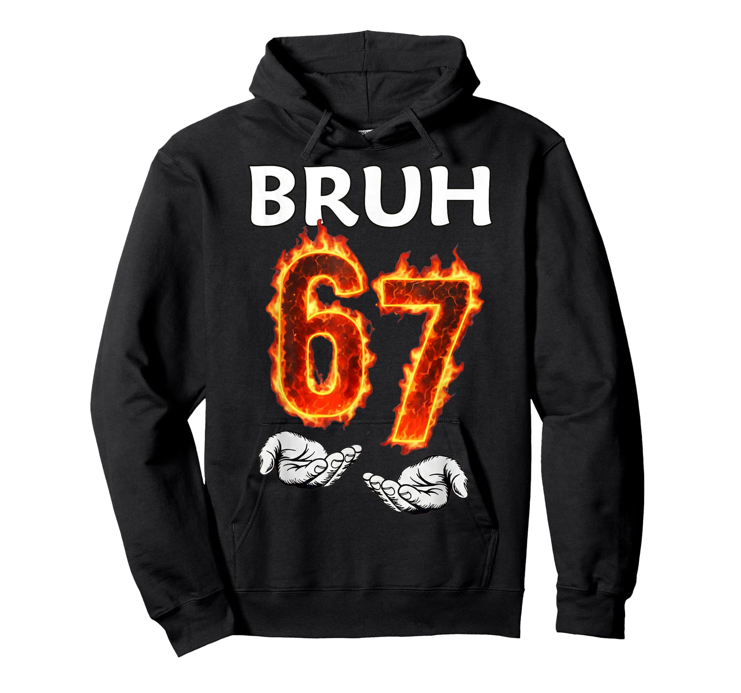 6 7 Meme Six Seven Bruh 67 Hands Meme Girls Boys Kids Funny T-Shirt