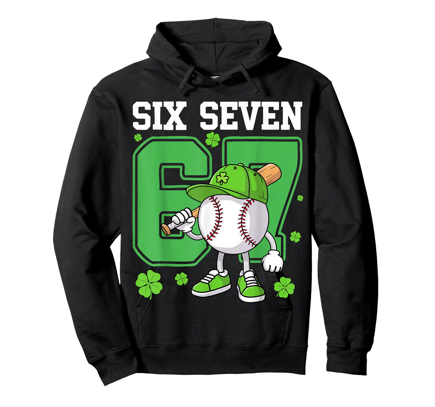 Boys St Patricks Day 67 Six Seven Baseball Ice Cream Drip T-Shirt
