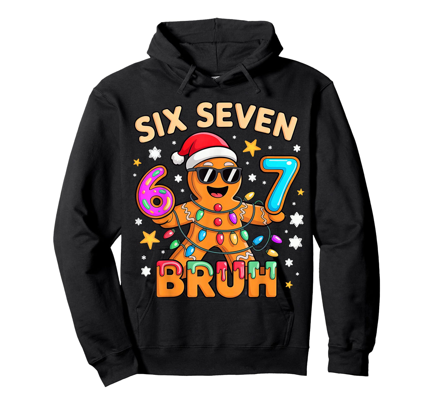 Bruh 67 Christmas Six Seven Gingerbreadman Boys 6 7 T-Shirt