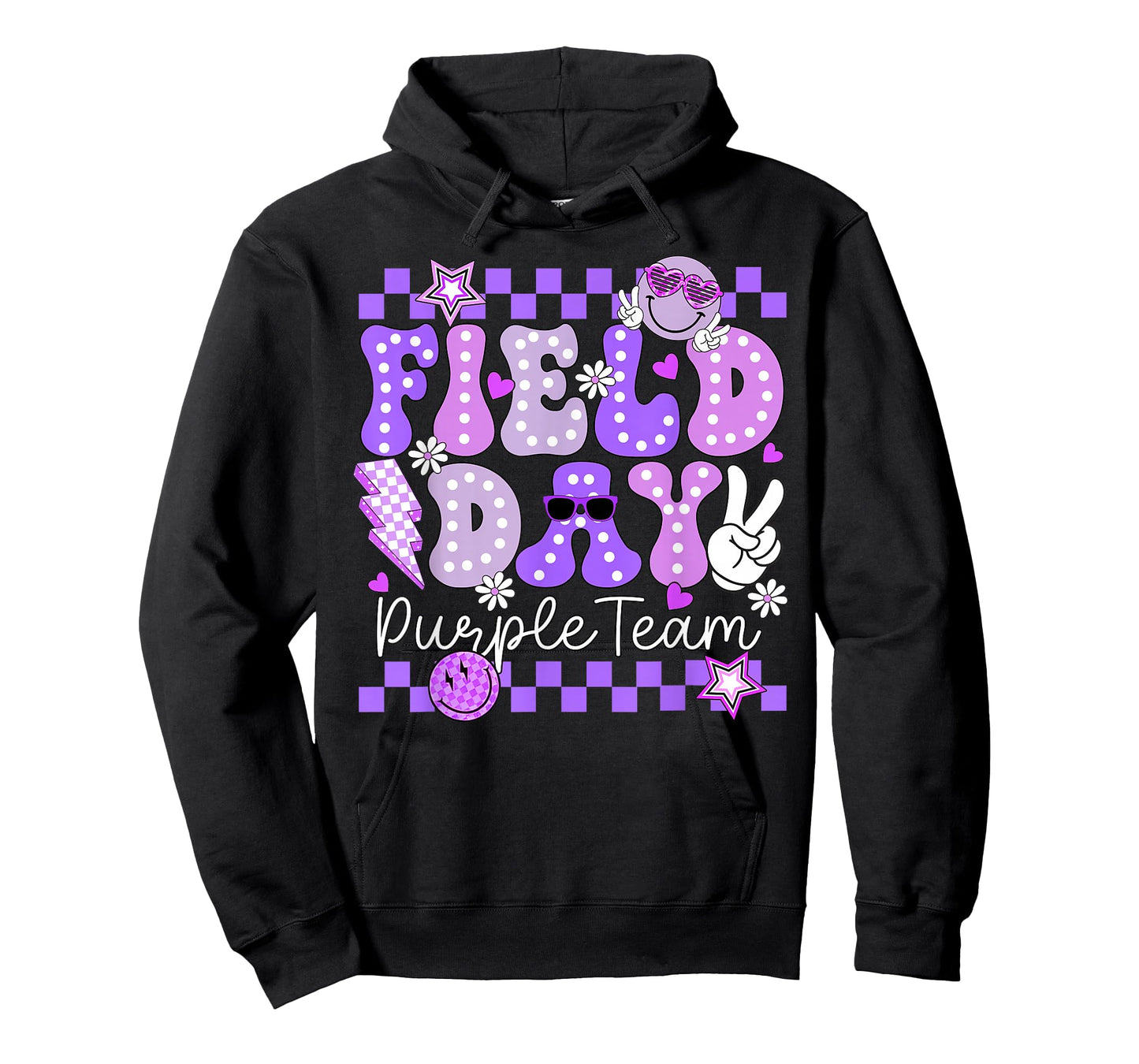 Funny Field Day Purple Team Field Trip Matching Teacher Kids T-Shirt