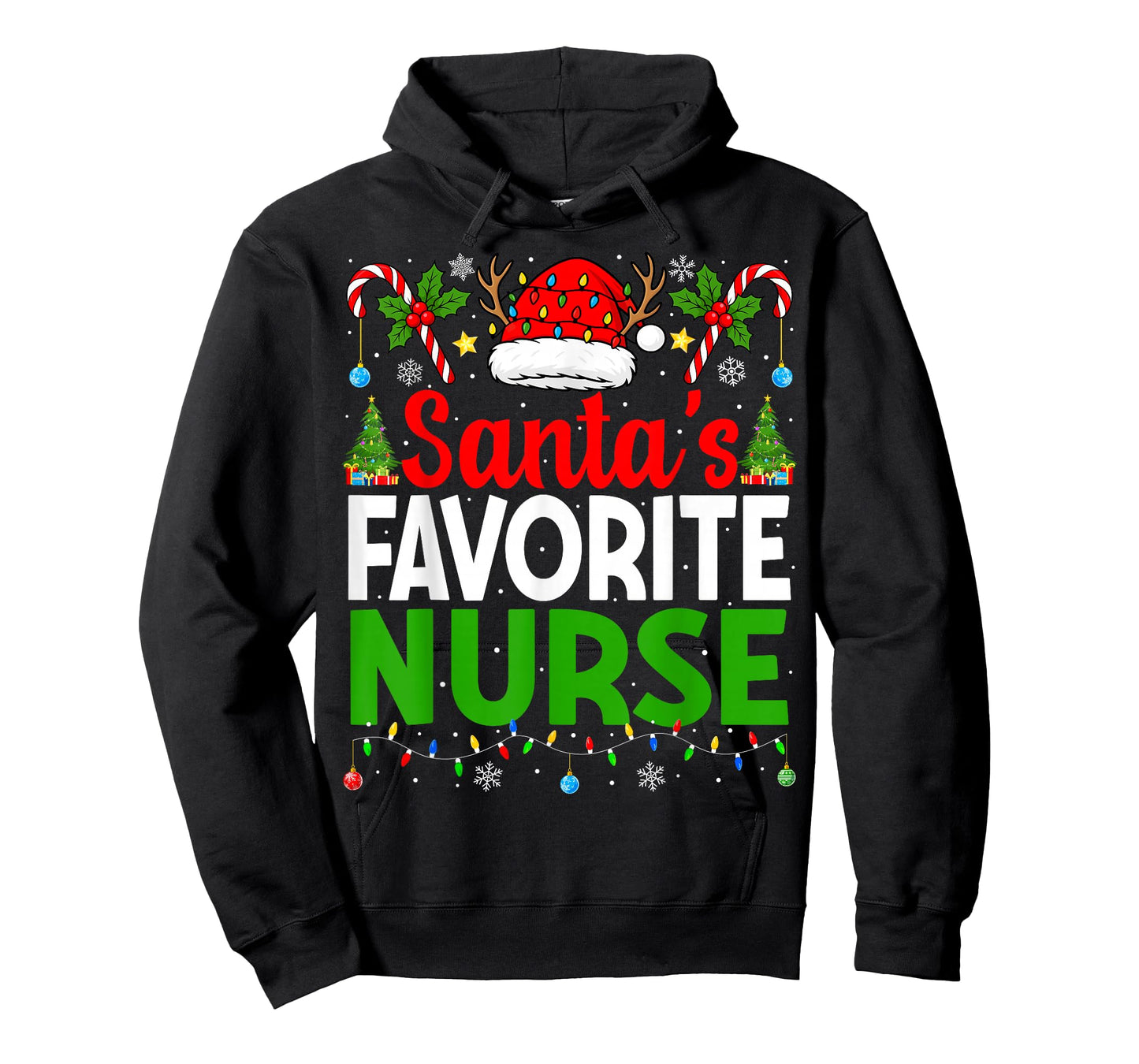 Santas Favorite Nurse RN Christmas Nursing Christmas Nurse T-Shirt