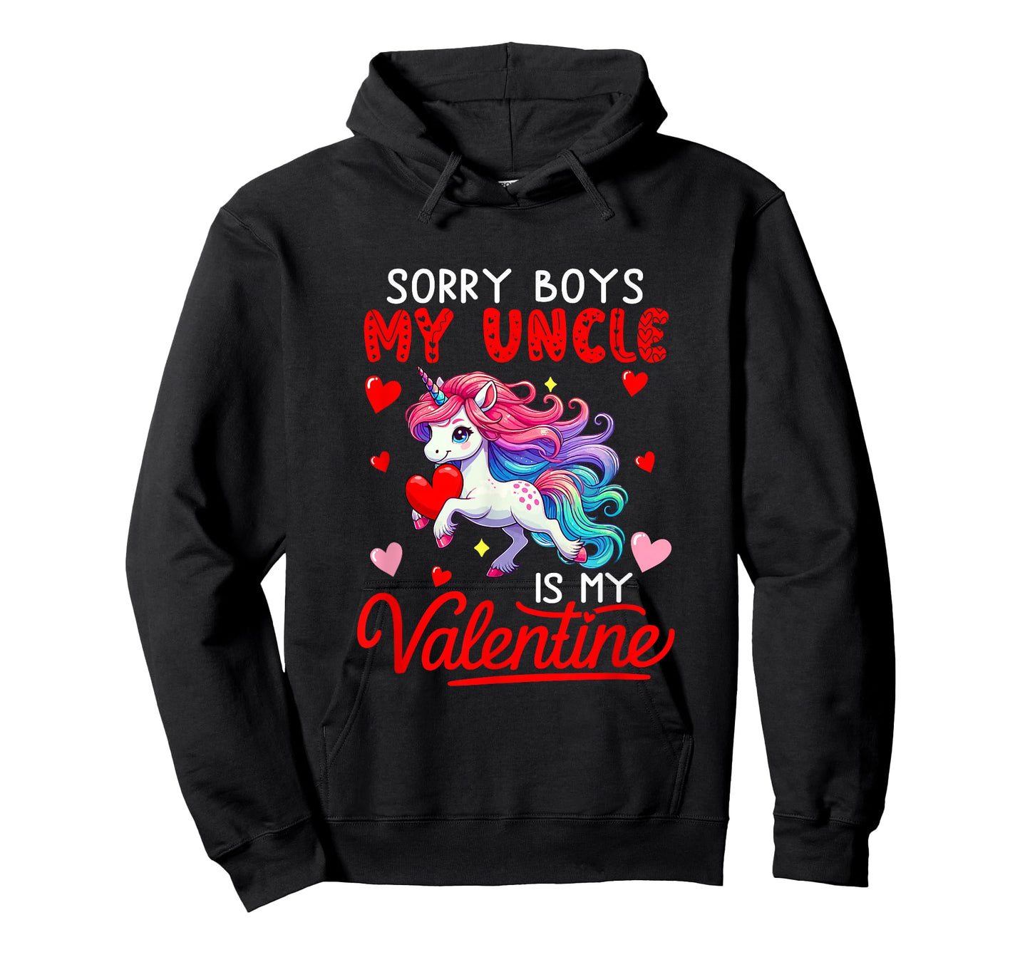 Sorry Uncle is My Valentine Funny Joke Boys Cute Unicorn T-Shirt