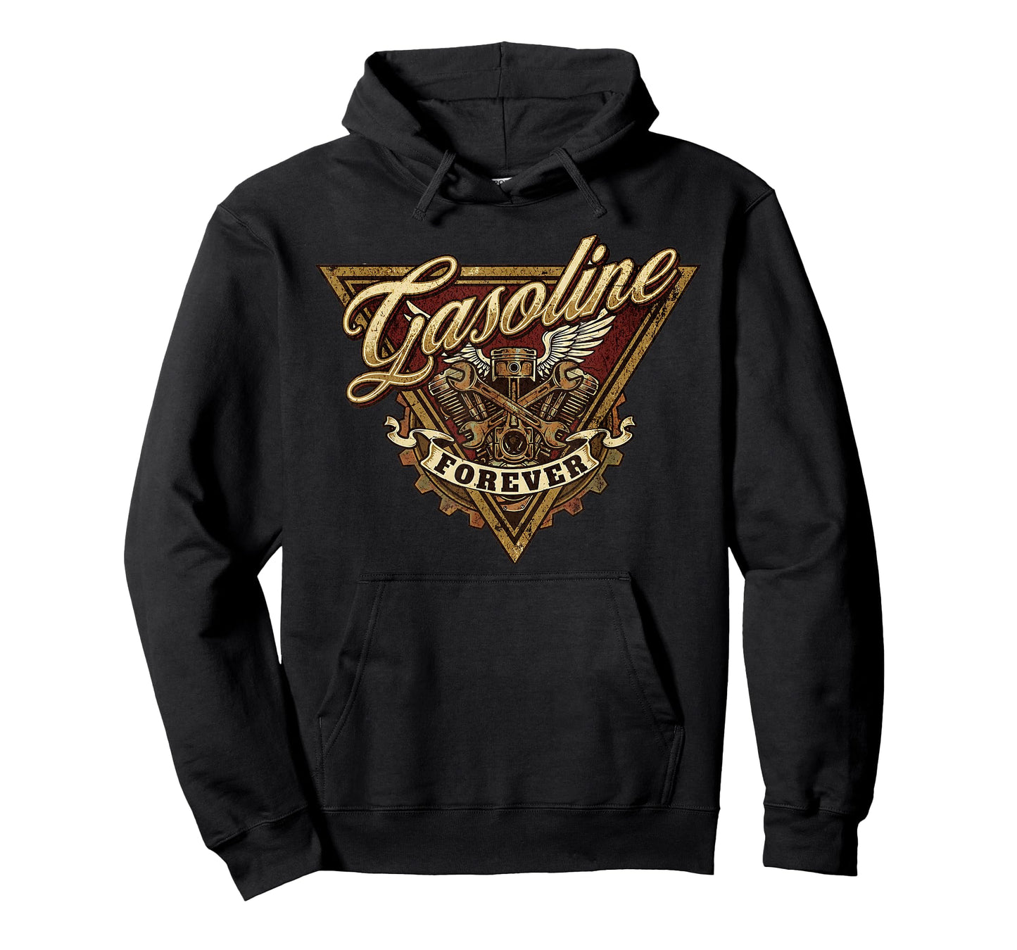 Retro Vintage Gasoline Forever T-Shirt Mens Car Mechanic T-Shirt