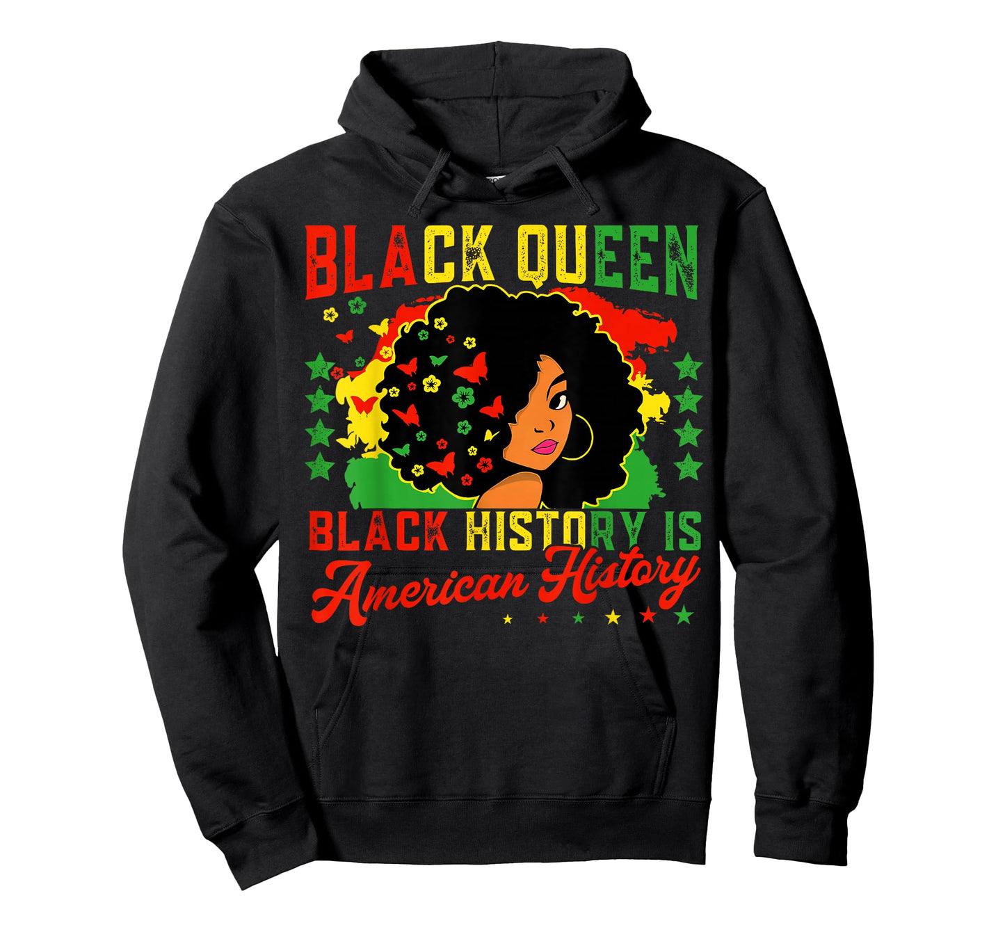 Black Queen Black History is American History Women Girls T-Shirt