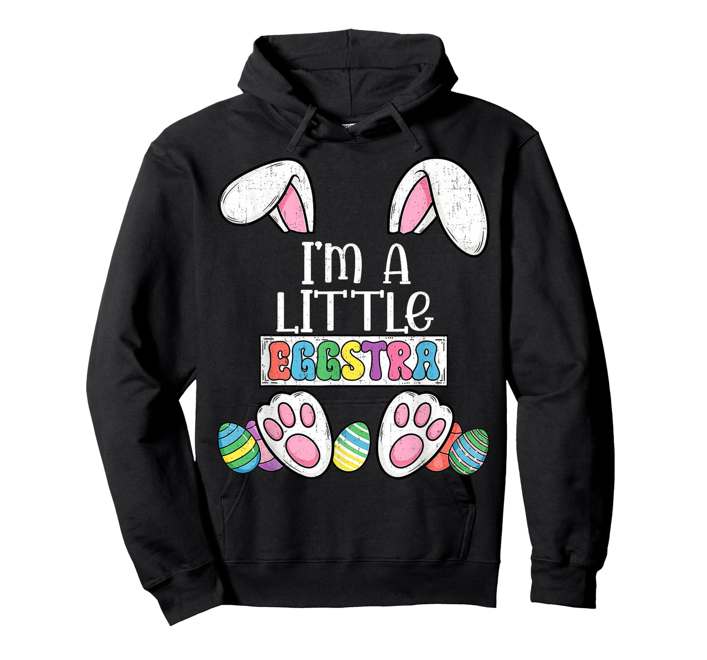 Girls Easter I’m Little Eggstra Retro Easter Day Kids Girls T-Shirt