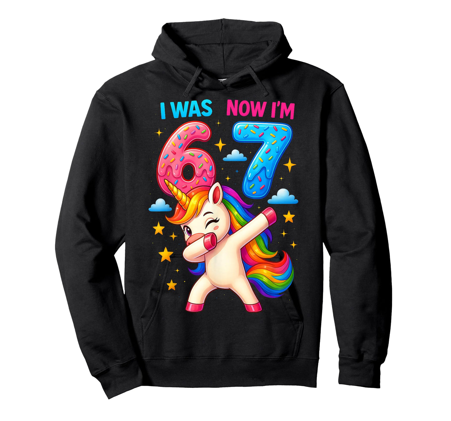 I was 6 Now I'm 7 Funny 6 7 Six Seven Meme Unicorn Birthday T-Shirt