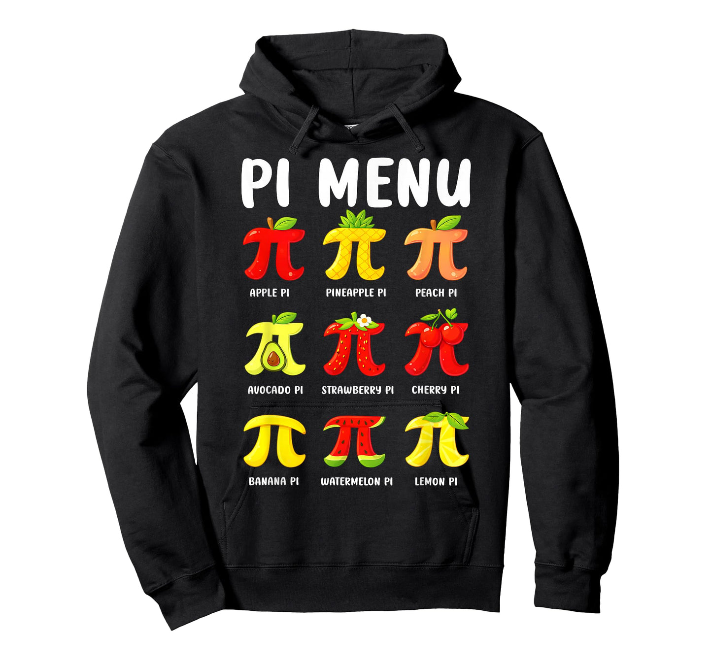 Pi Menu Pi Day 3.14 Funny Fruit Pie Menu Teachers Math Lover T-Shirt