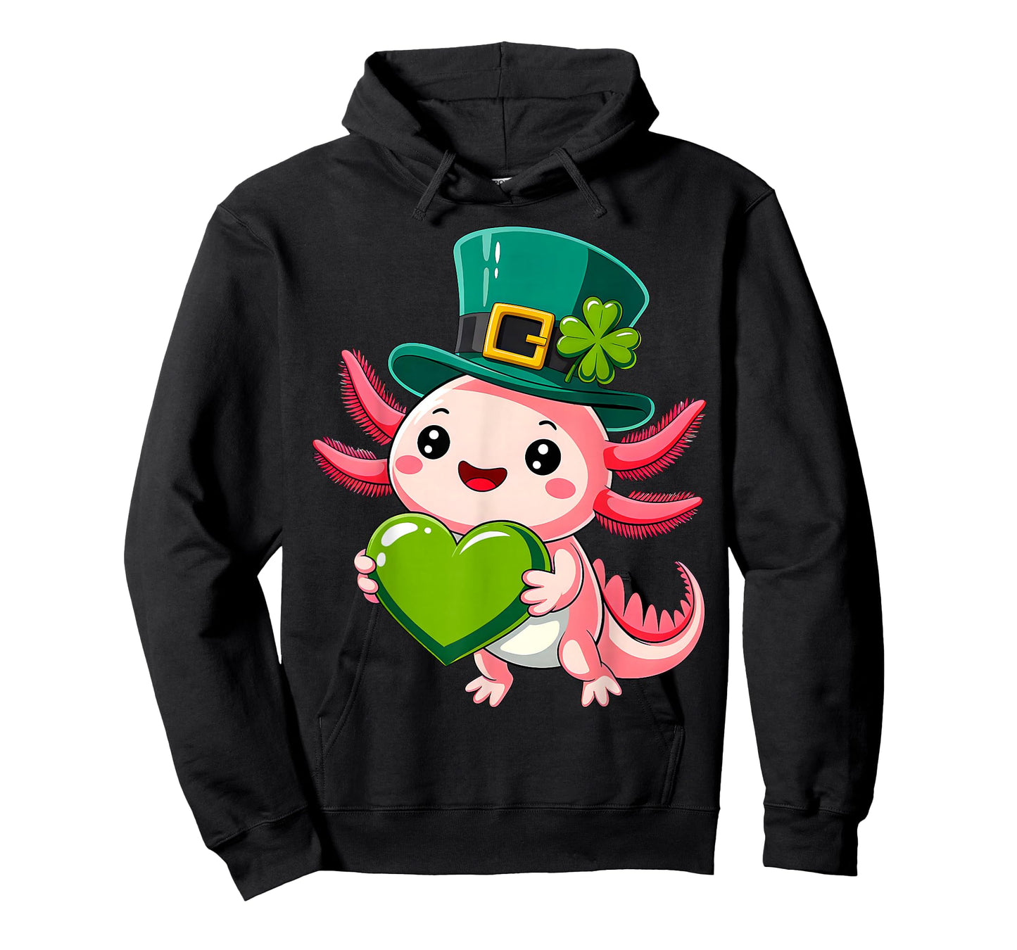 Axolotl Saint Patricks Day Boys Girls Axolotl St Patrick Day T-Shirt