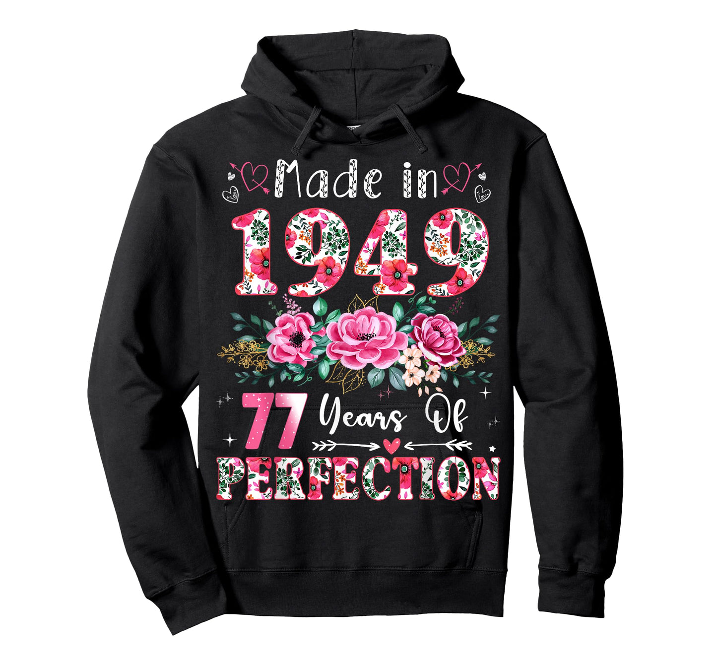 77 Year Old Made in 1949 Floral 77th Birthday Women T-Shirt