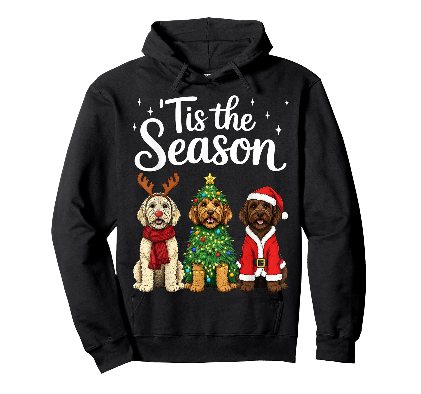 Tis The Season Goldendoodle Christmas Santa Doodle Dog Lover T-Shirt