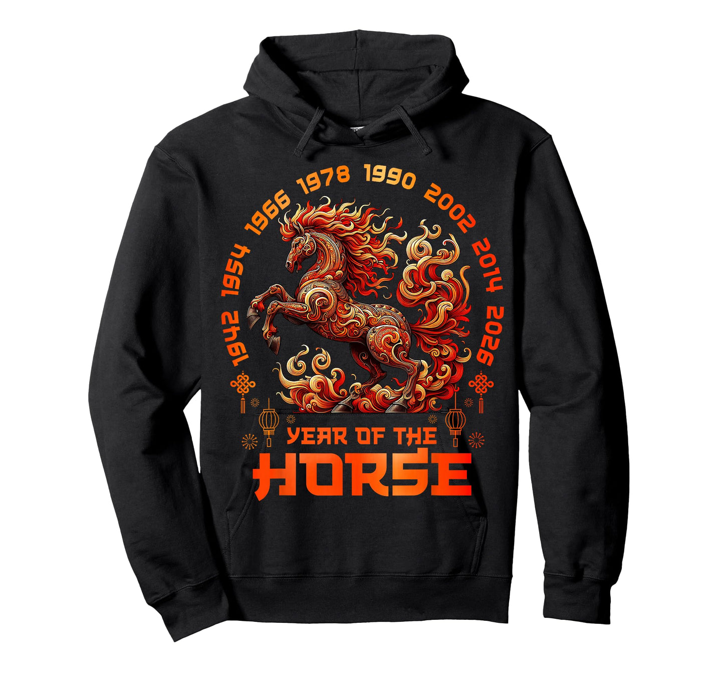 Fire Horse Chinese Zodiac Symbol 2026 Lunar New Year T-Shirt
