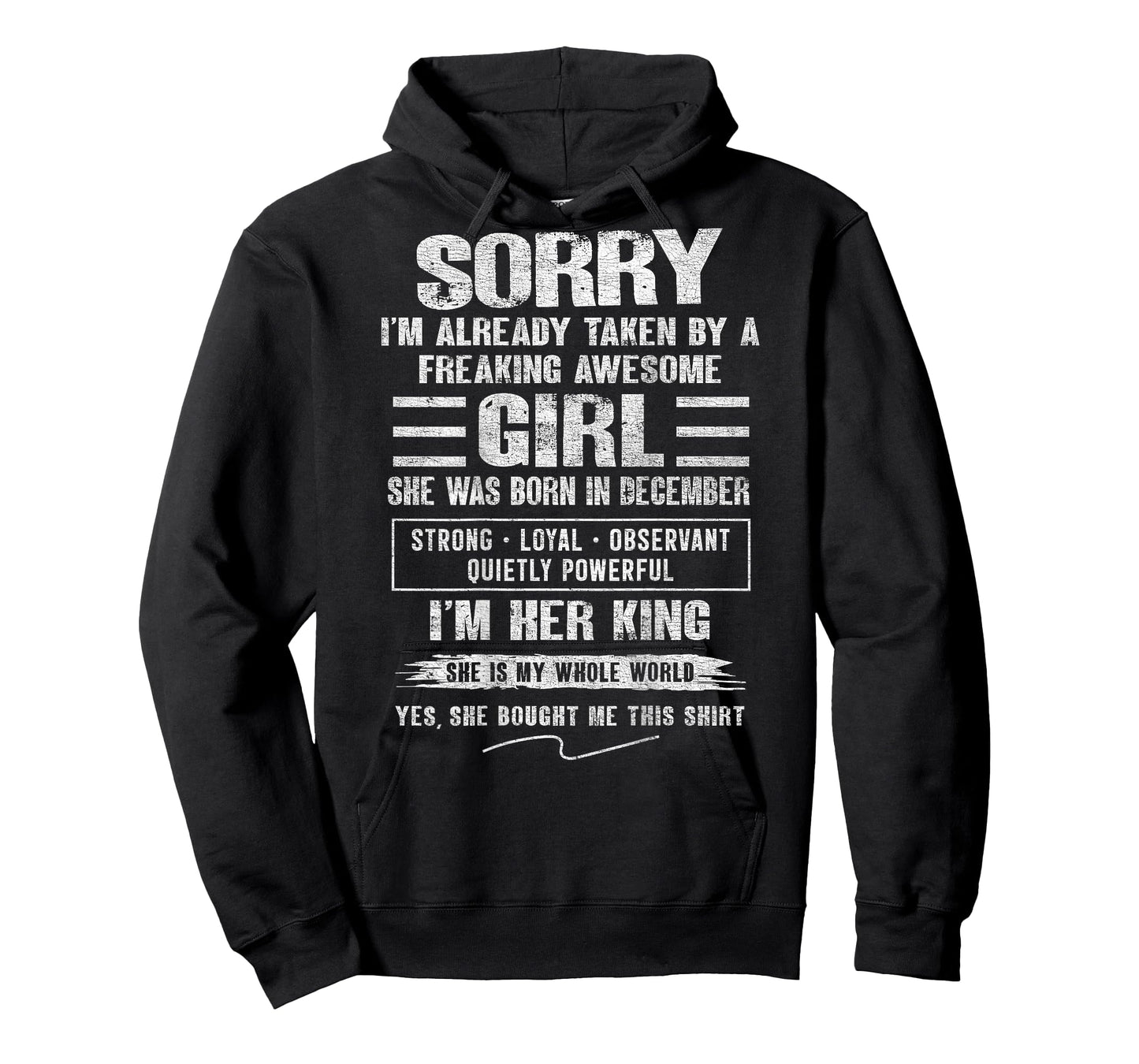 I'm Taken by Freaking Awesome Girl Born in December On Back T-Shirt