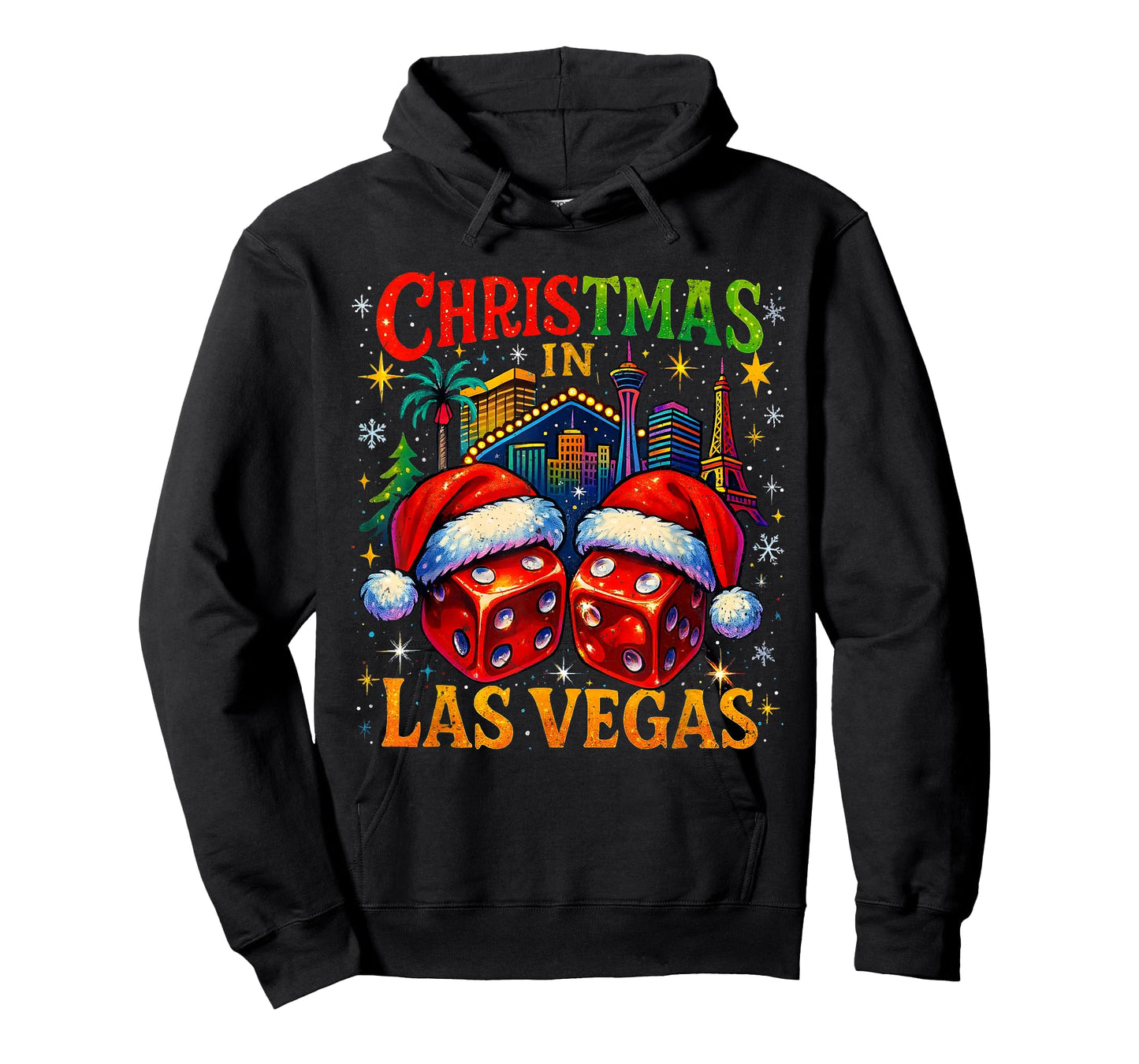 Christmas in Las Vegas Funny Holiday Design T-Shirt