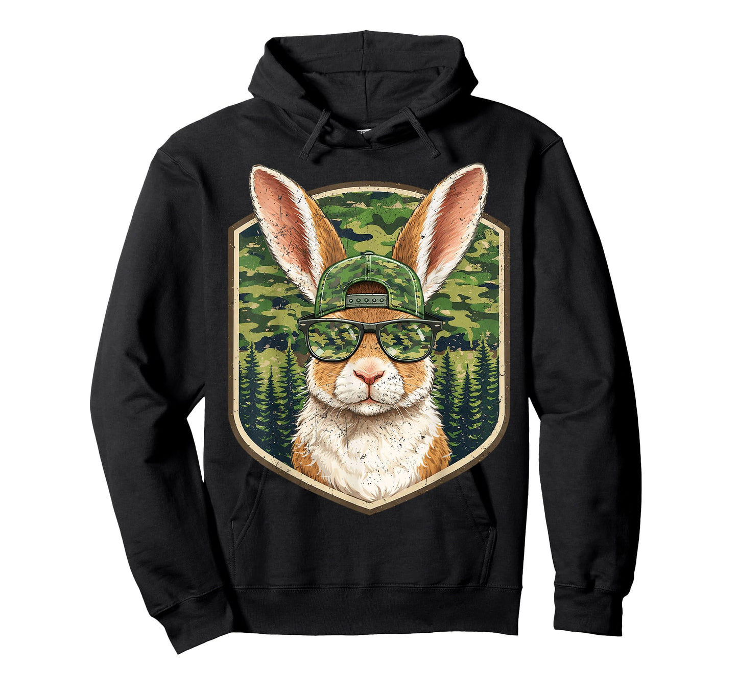 Funny Rabbit Bunny Hunting Camo Happy Easter Men Kid Boy T-Shirt