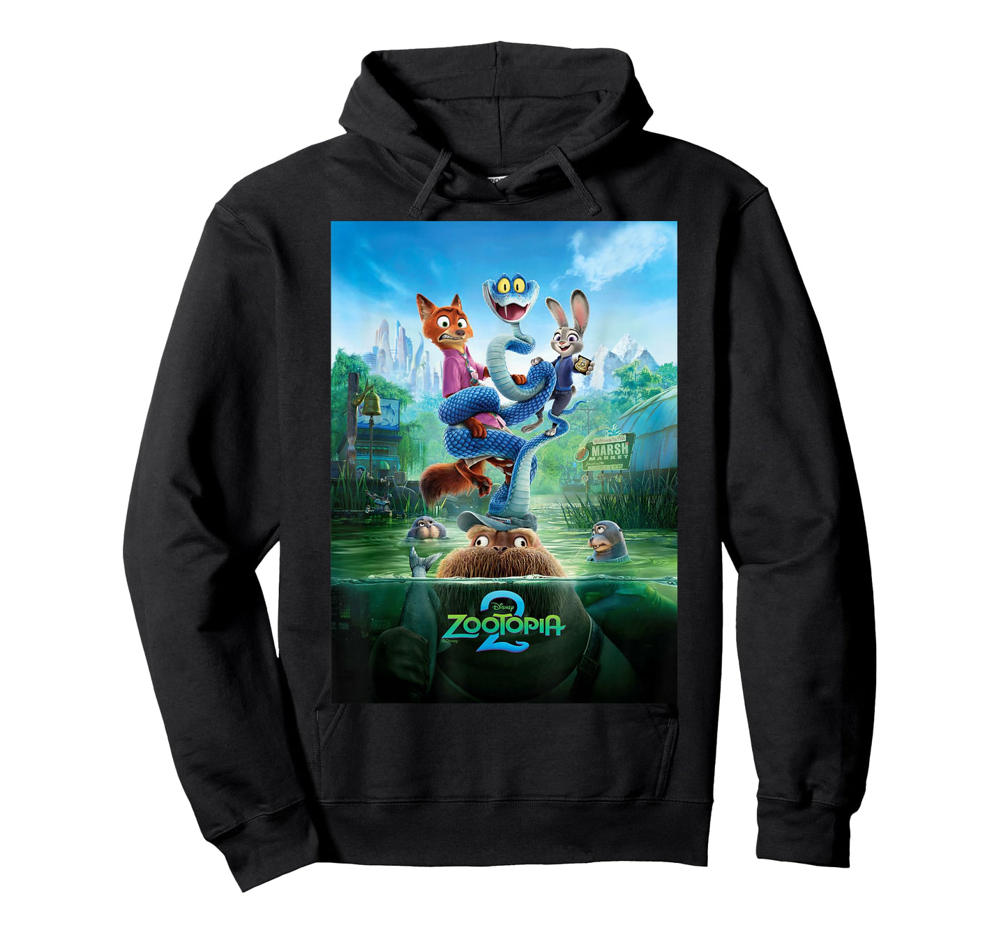 Disney Zootopia 2 Nick Judy Gary & Russ Marsh Market Poster T-Shirt