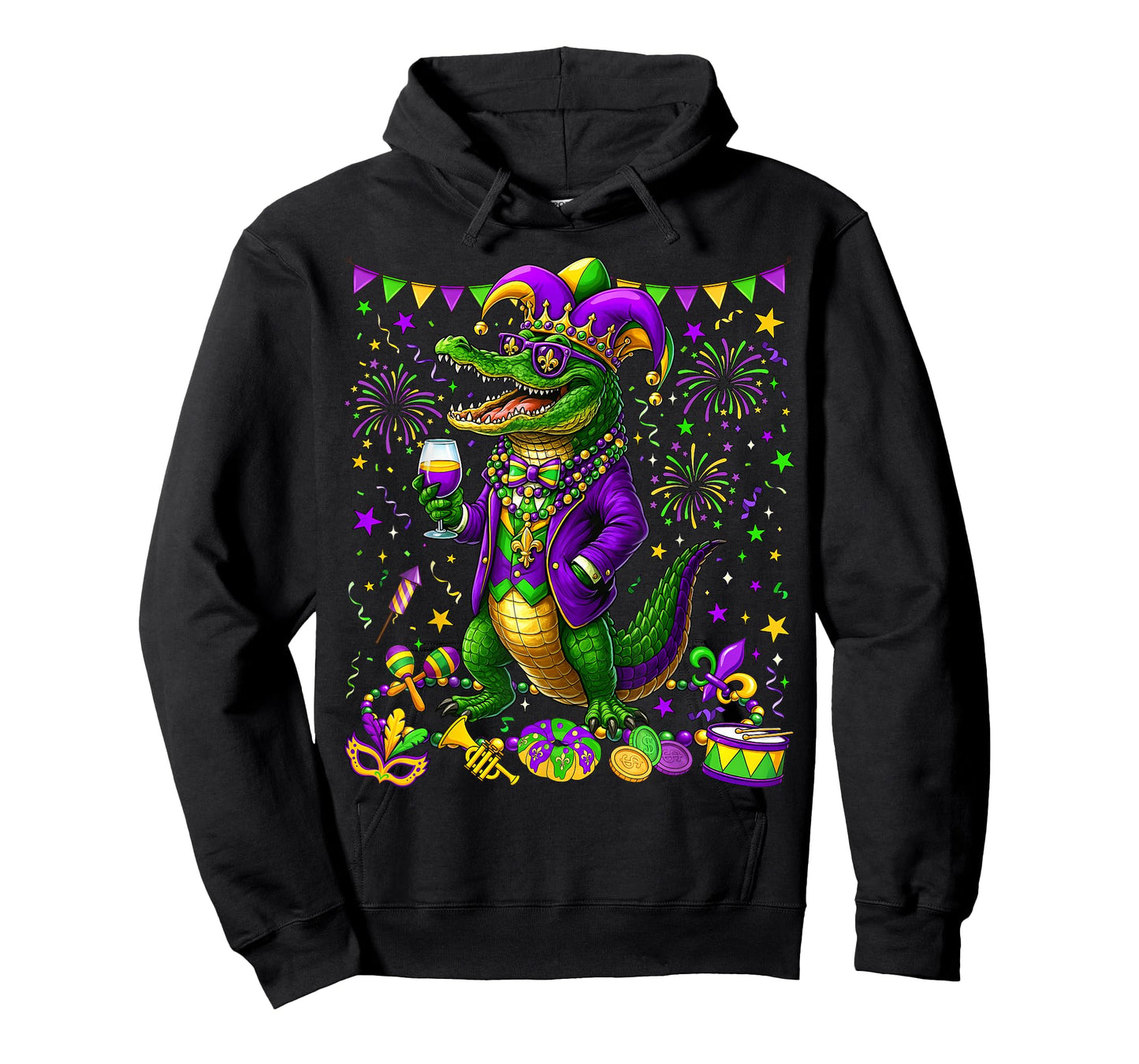 Mardigator Mardi Gras Alligator Costume Men Women Mardi Gras T-Shirt