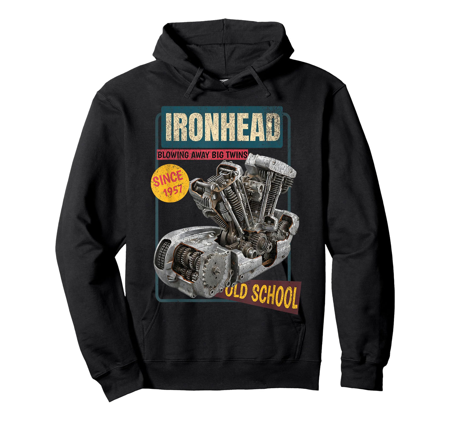 Ironhead Motorcycle Engine Old School Since 1957 T-Shirt