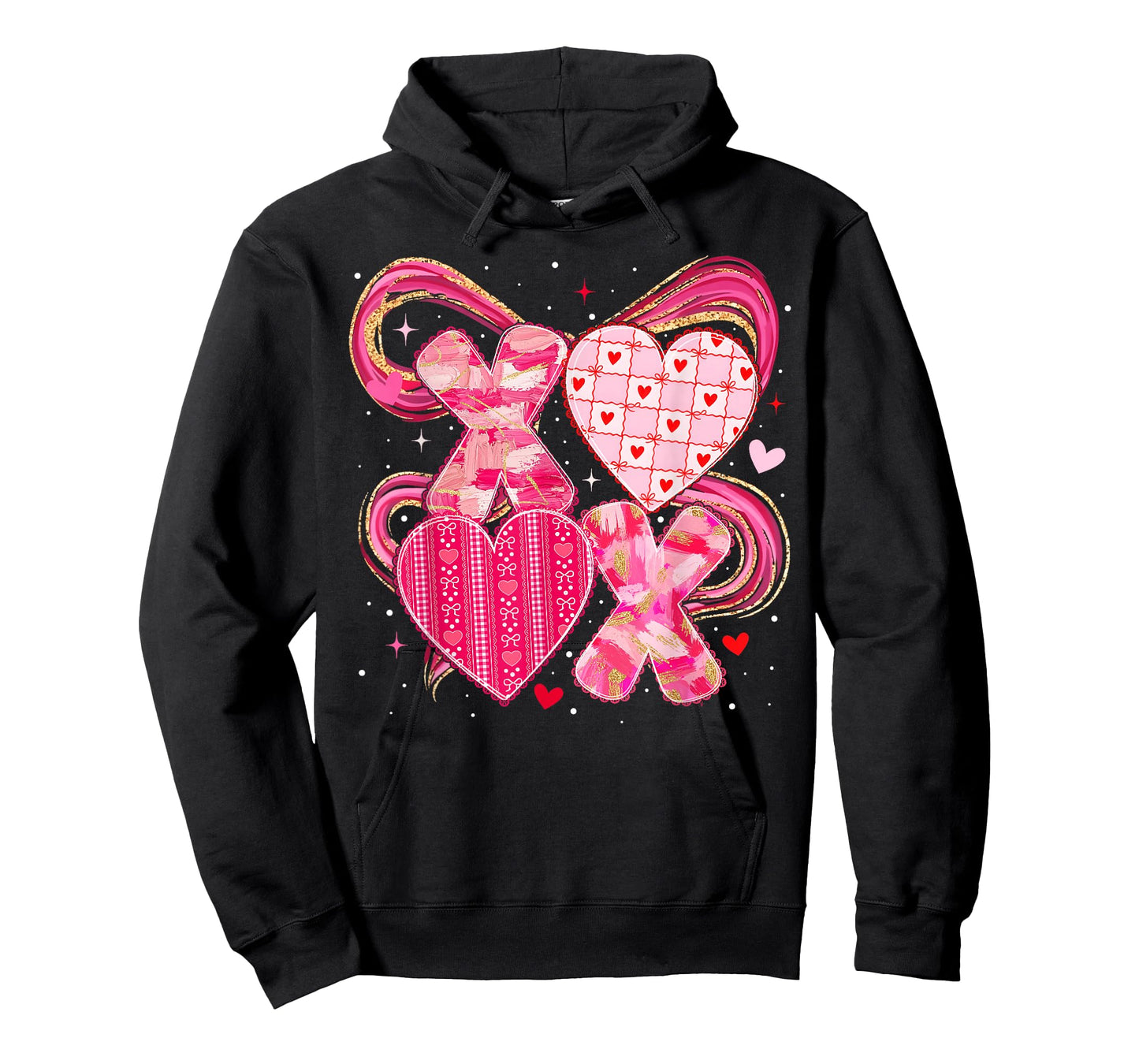 XOXO Valentine Pink Heart Coquette Bow Girl Women Kid T-Shirt