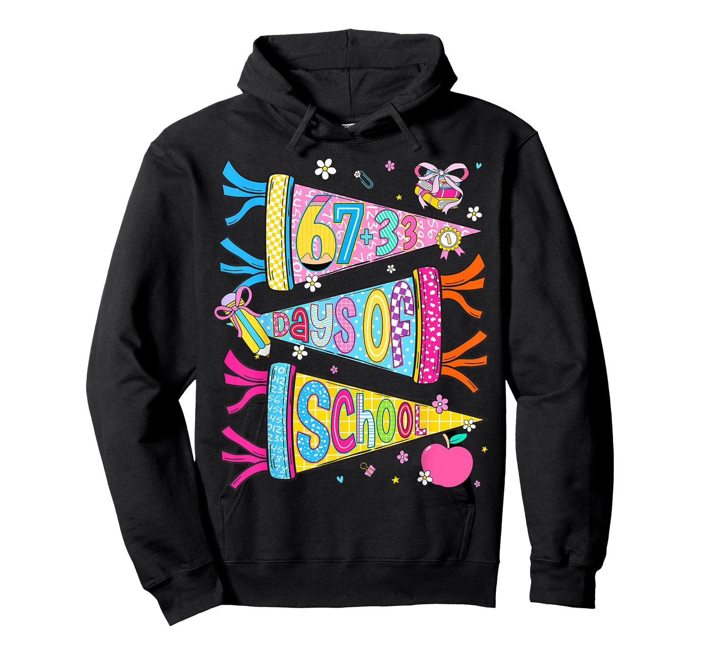 67+33 Days of School Happy 100th of School Kids Boys Girls T-Shirt