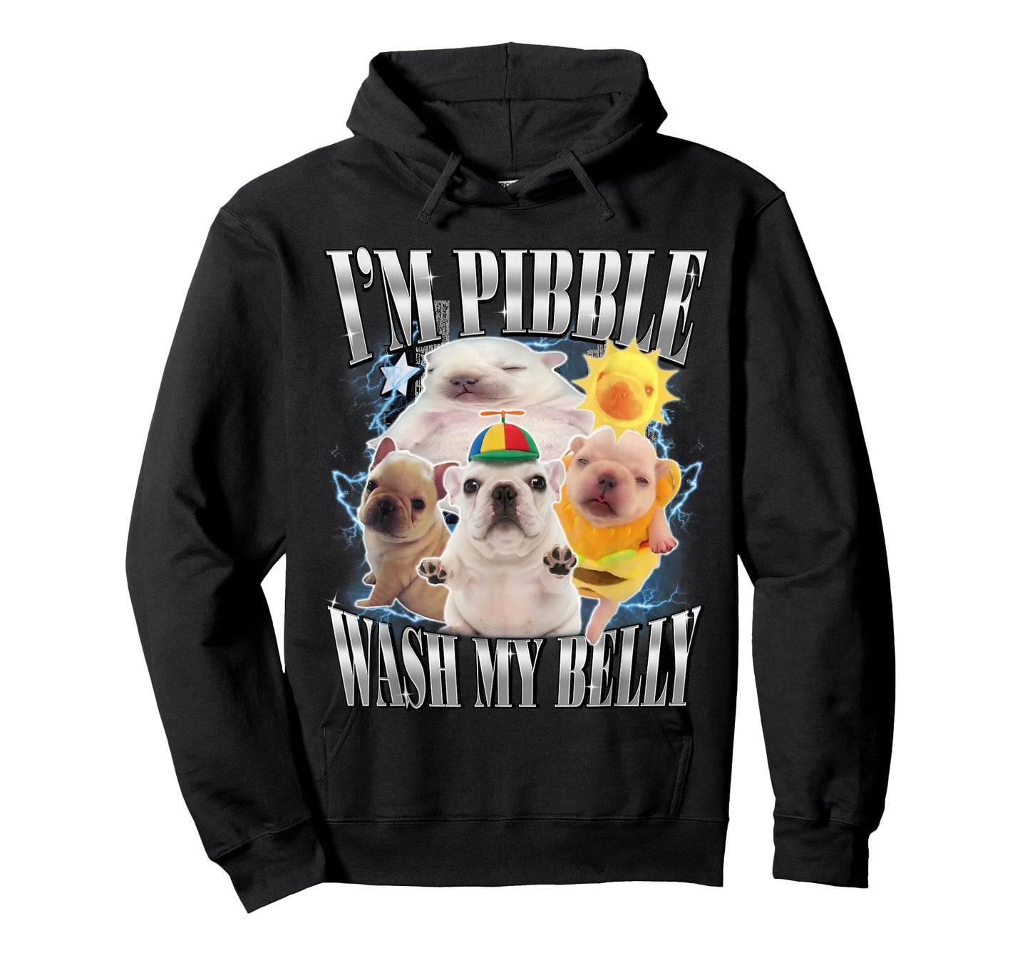 Funny Pibble Dog Meme Brainrot Wash My Belly T-Shirt