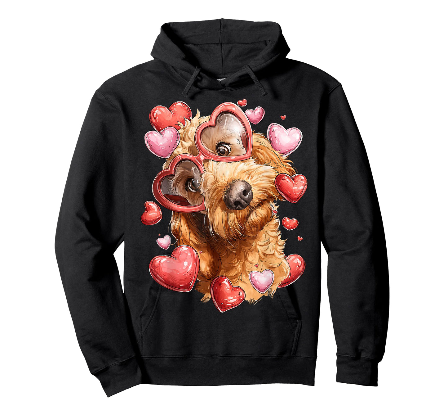 Golden Doodle Dog Goldendoodle Valentine's Day Heart T-Shirt