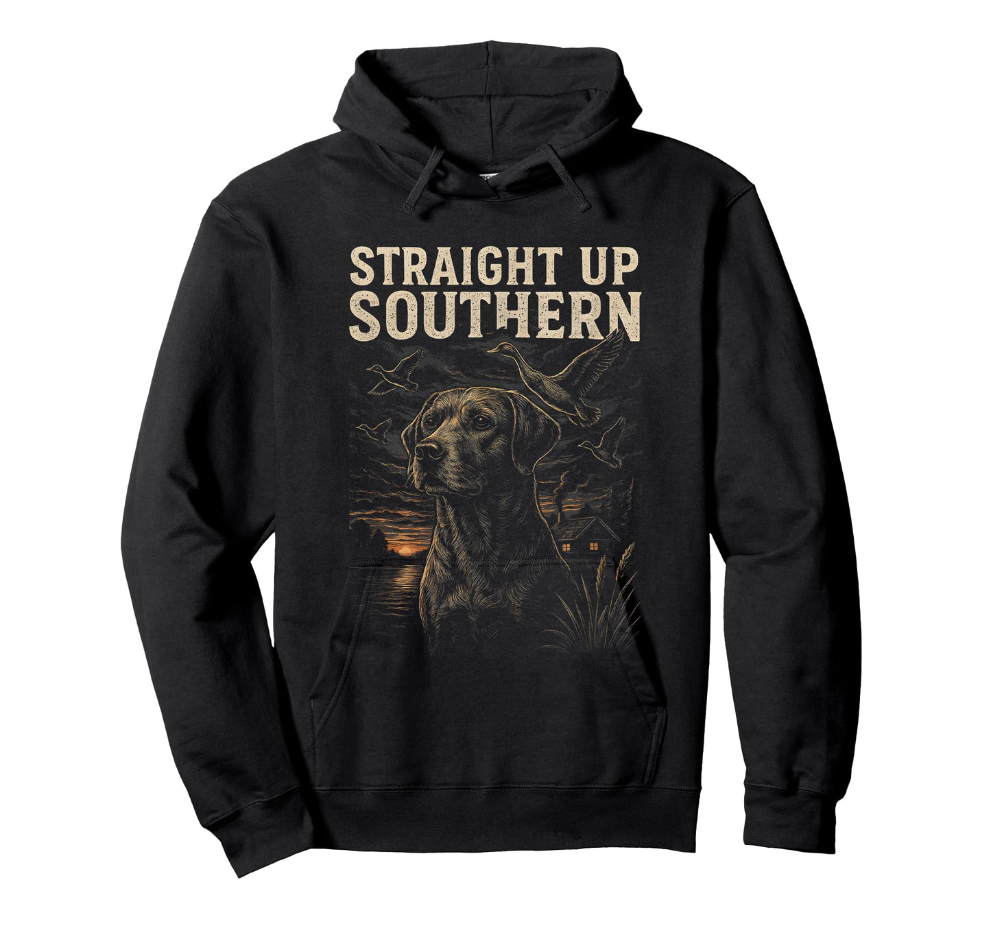 Straight Up Southern Labrador Dog Retro Country Southerners T-Shirt