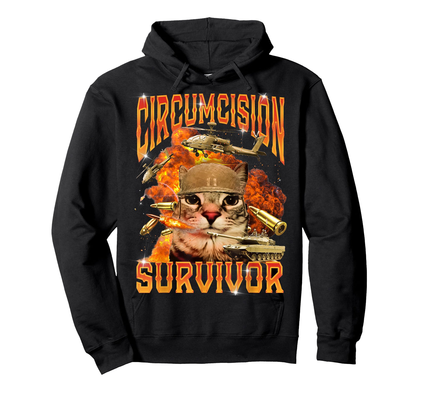 Circumcision Survivor Cat Meme Funny T-Shirt