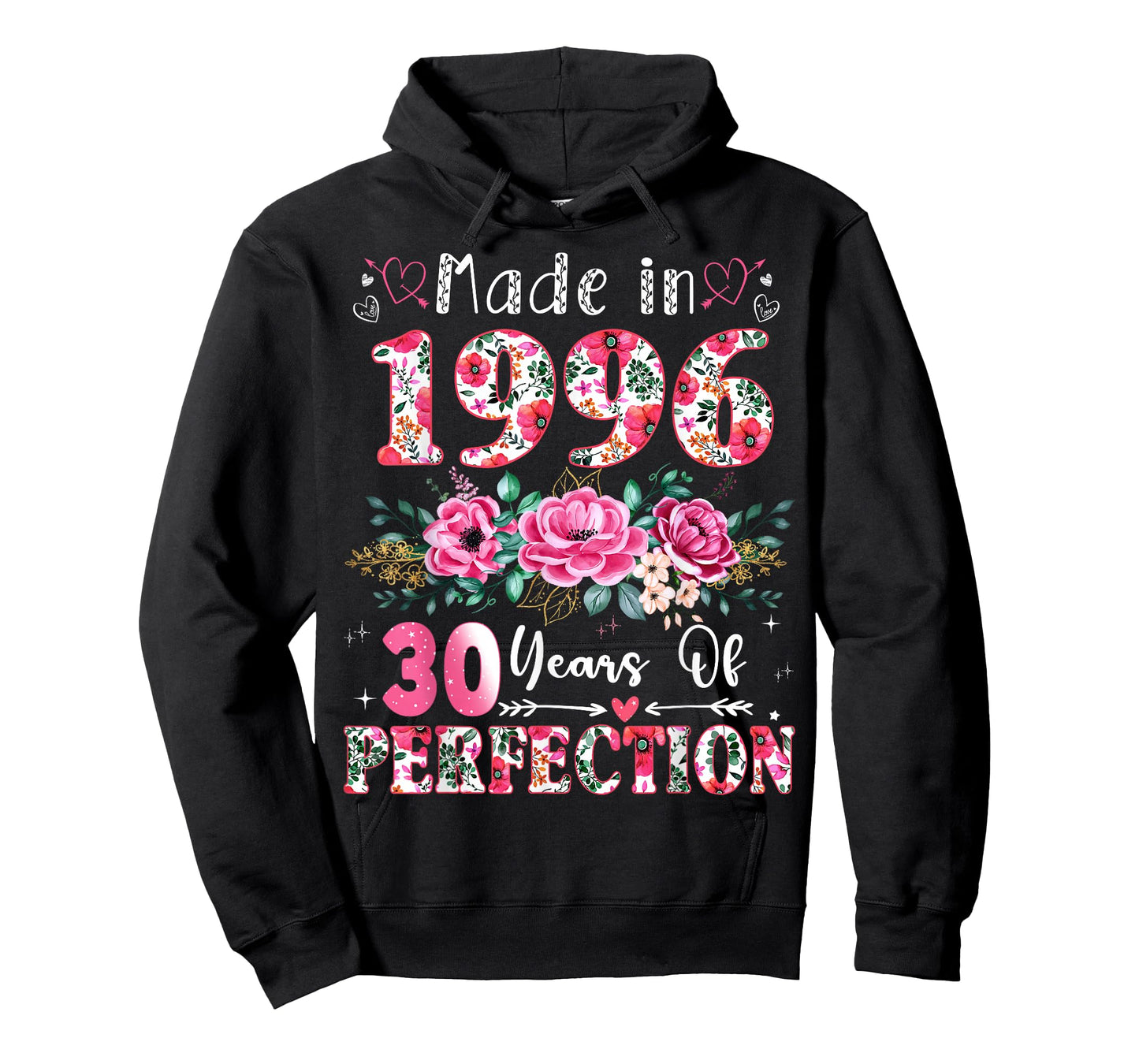 30 Year Old Made in 1996 Floral 30th Birthday Women T-Shirt