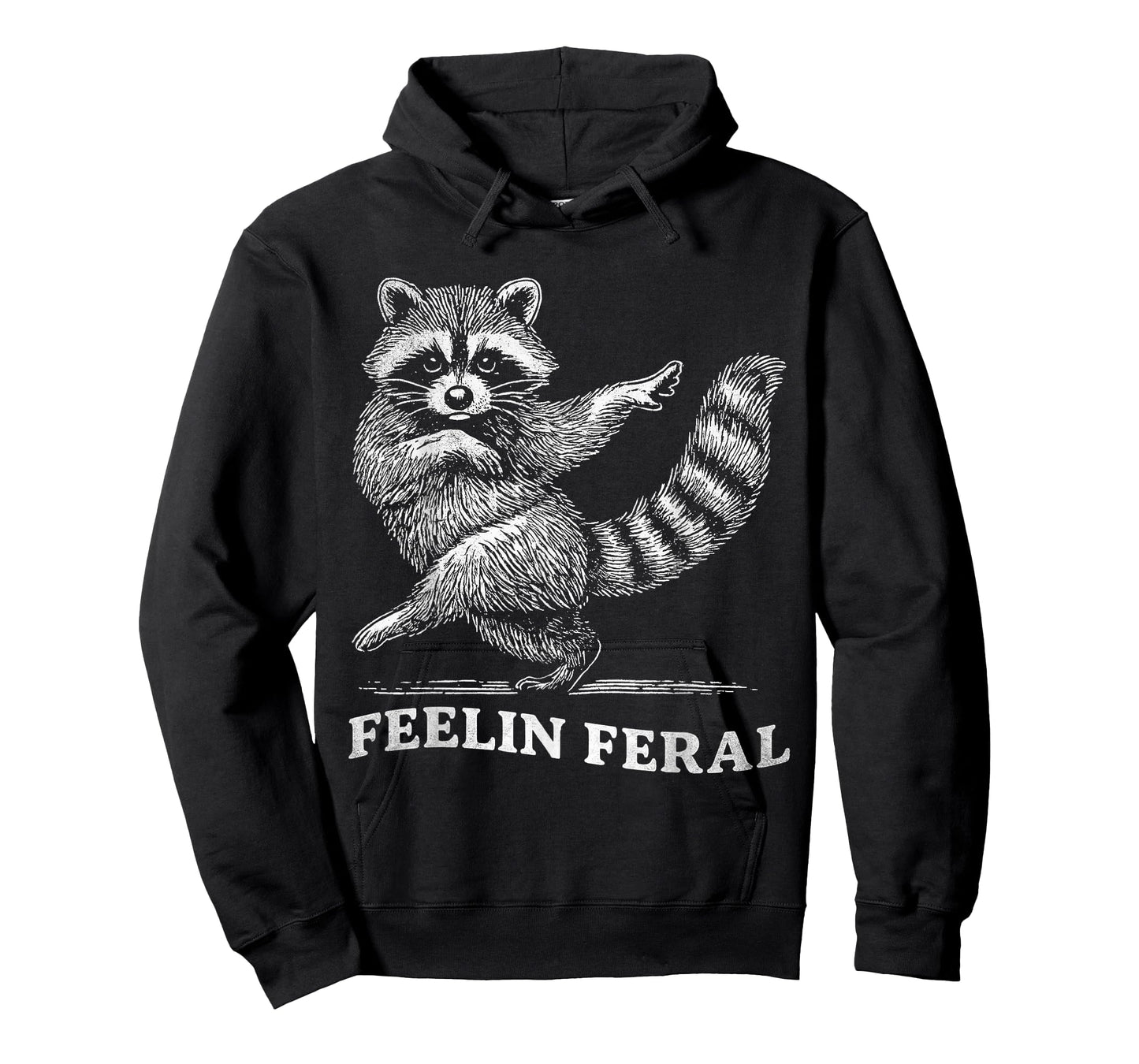 Feeling Feral Funny Raccoon Vintage Ironic Humor Gifts T-Shirt
