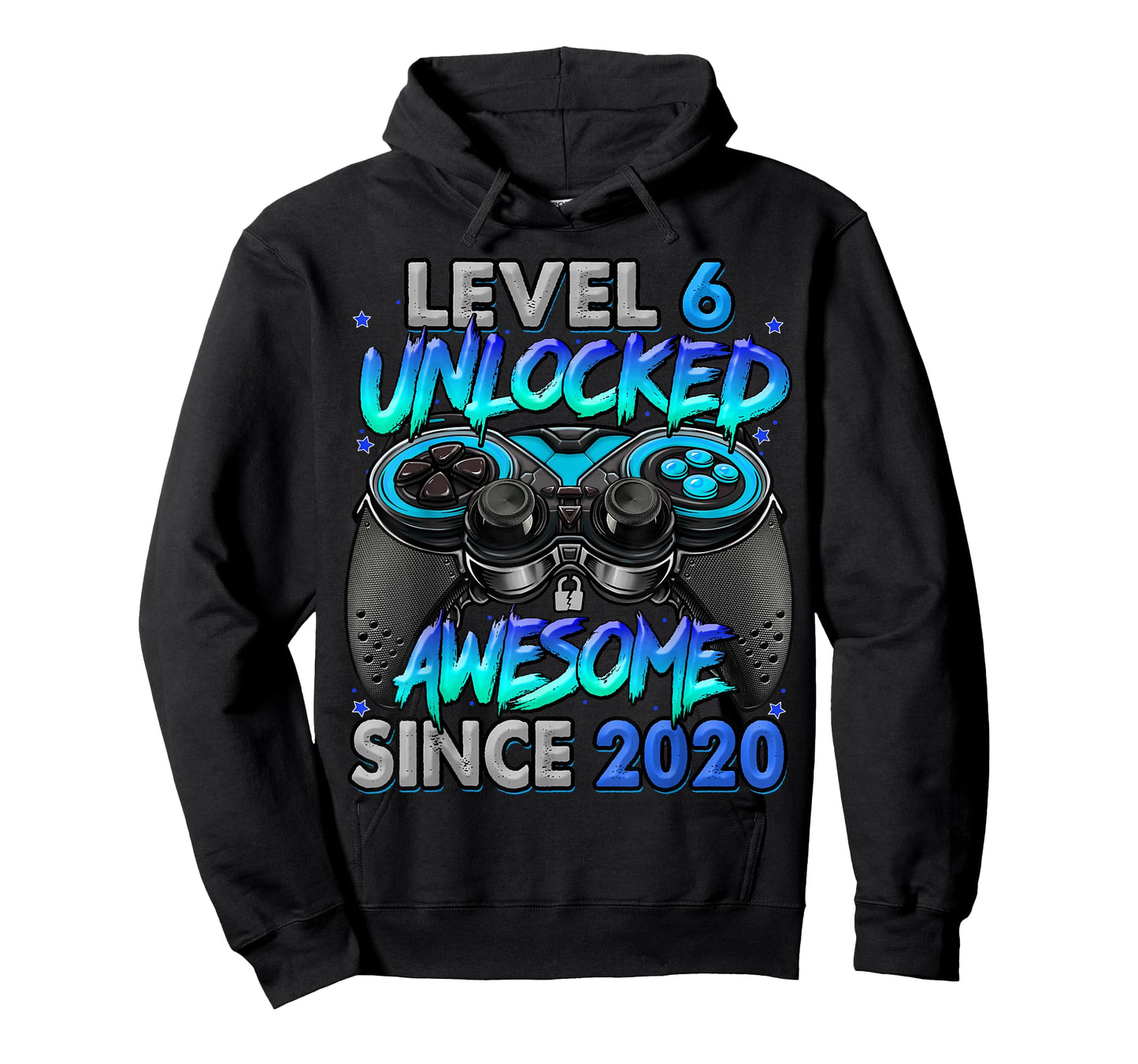 Level 6 Unlocked Awesome Since 2020 6th Birthday Gaming T-Shirt