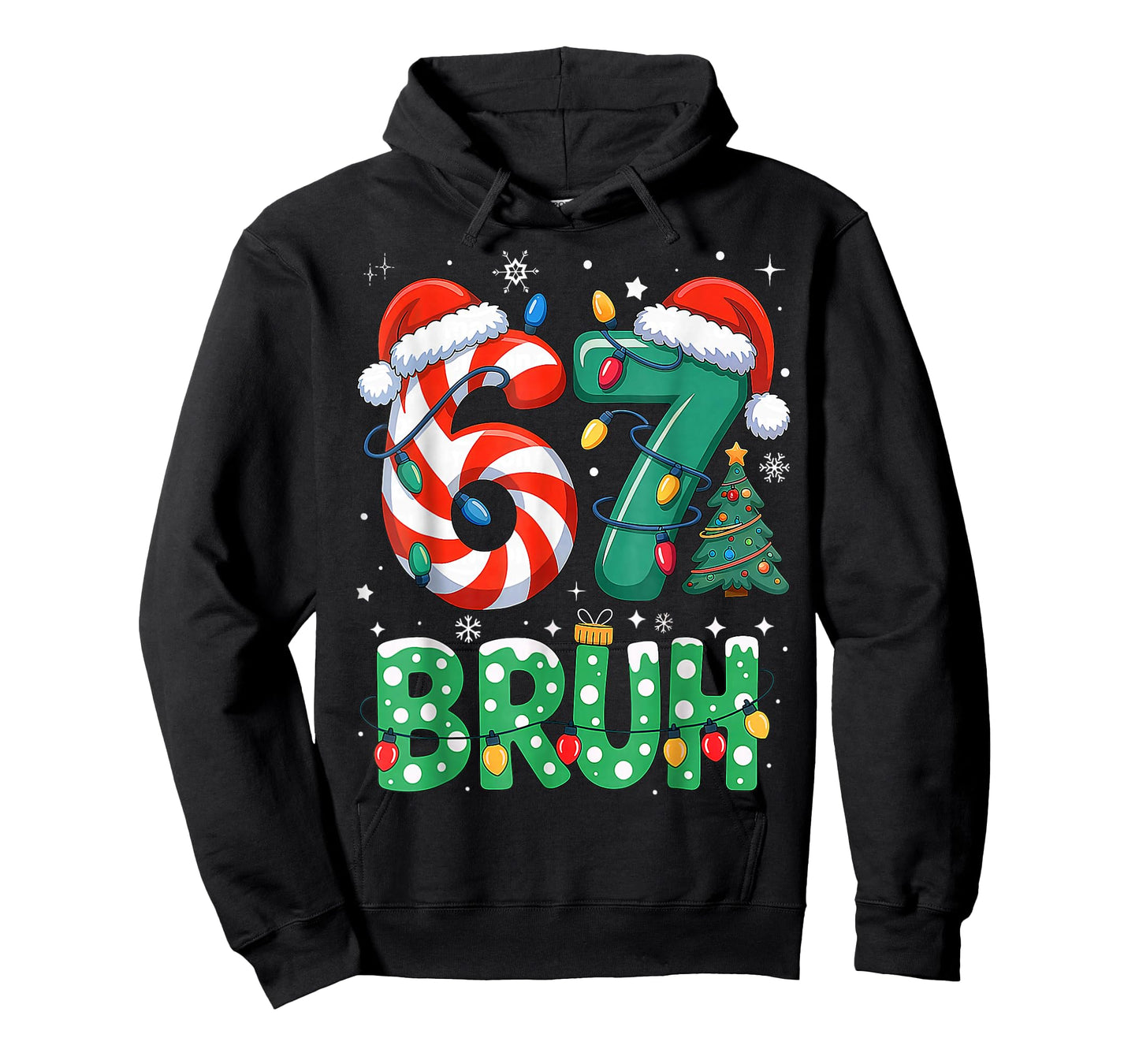 67 Six Seven Bruh Funny Christmas 6 7 Meme Men Women Kids T-Shirt