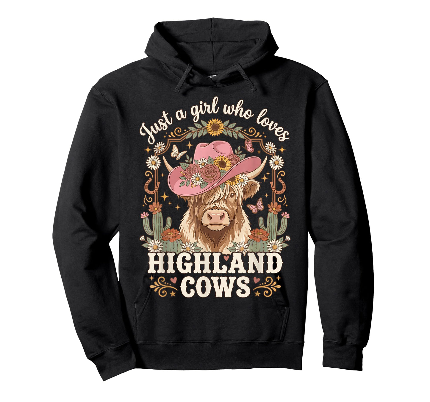 Just A Girl Who Loves Highland Cows Moo Western Boho Rancher T-Shirt