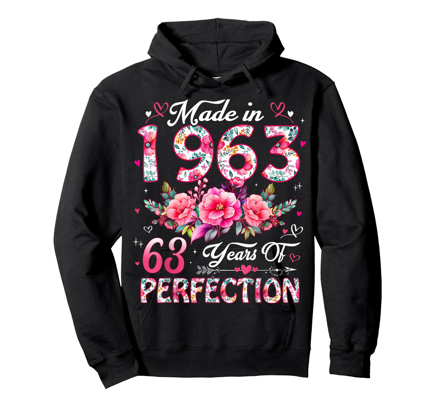 63 Year Old Made in 1963 Floral 63rd Birthday Women T-Shirt