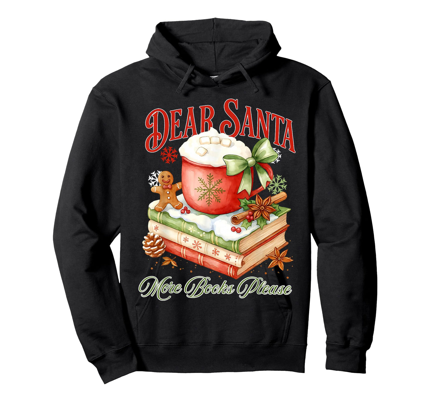 Retro Dear Santa More Books Please Reading Book Christmas T-Shirt