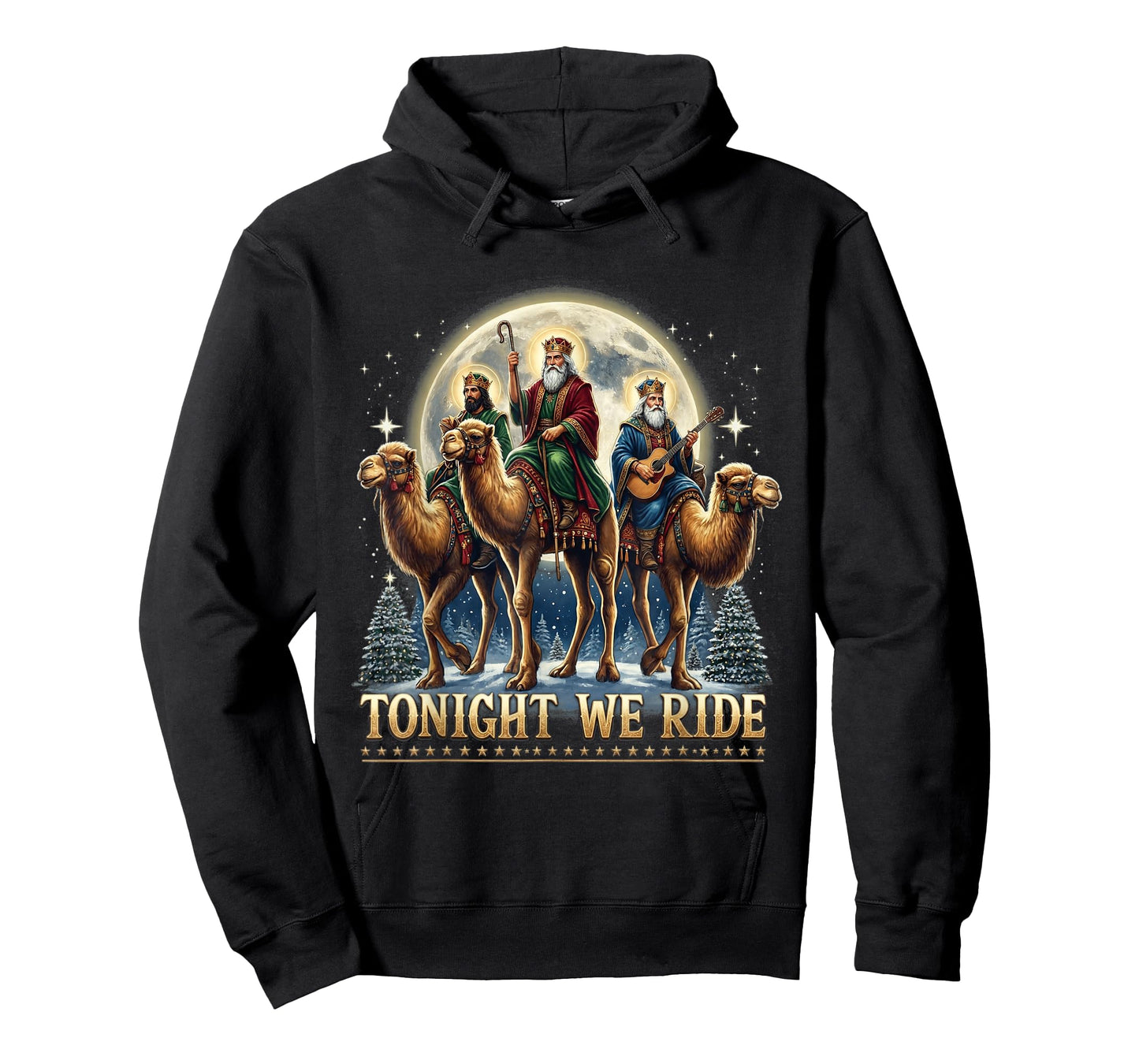 Tonight We re Ride Christmas 3 Wise Men Xmas Jesus Camel T-Shirt