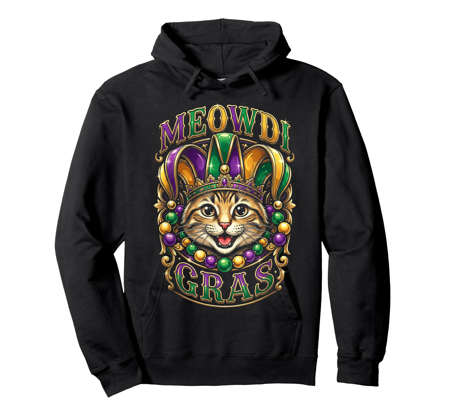 Meowdi Gras Cat Mardi Gras Fat Tuesday Carnival New Orleans T-Shirt