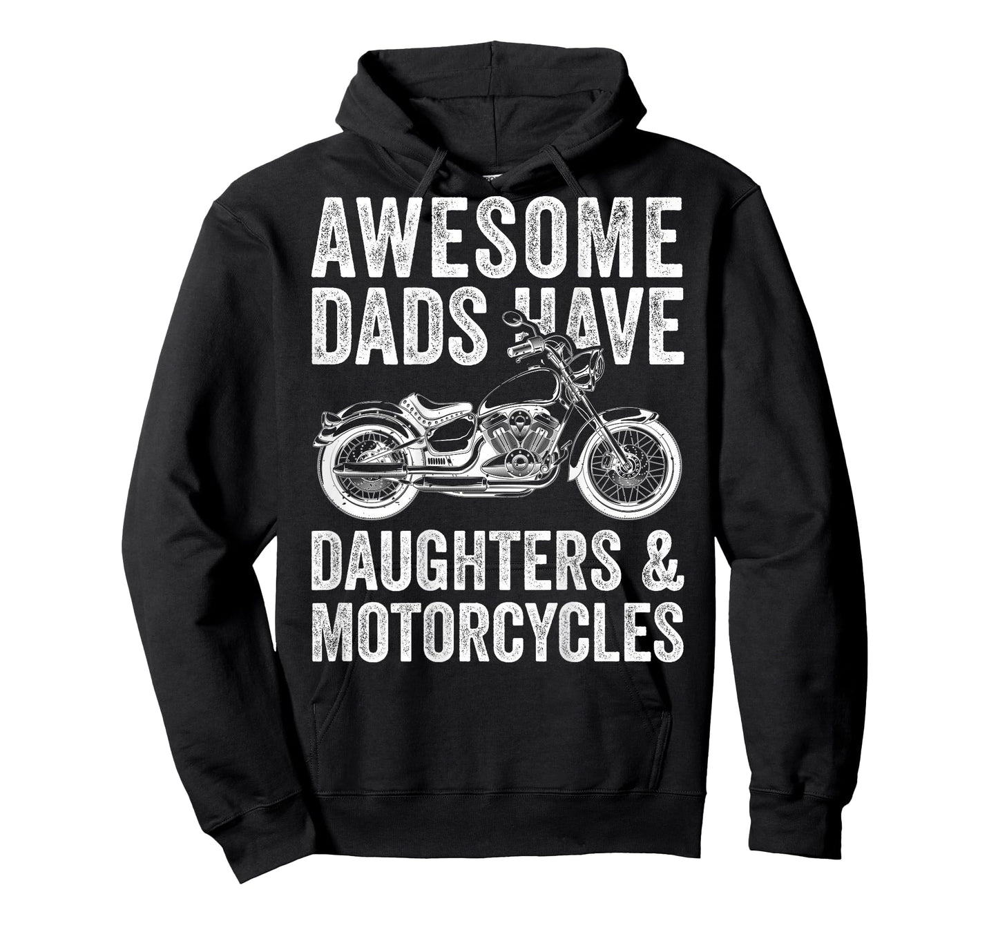 Awesome Dads Have Daughters and Motorcycle Dad Back Print T-Shirt