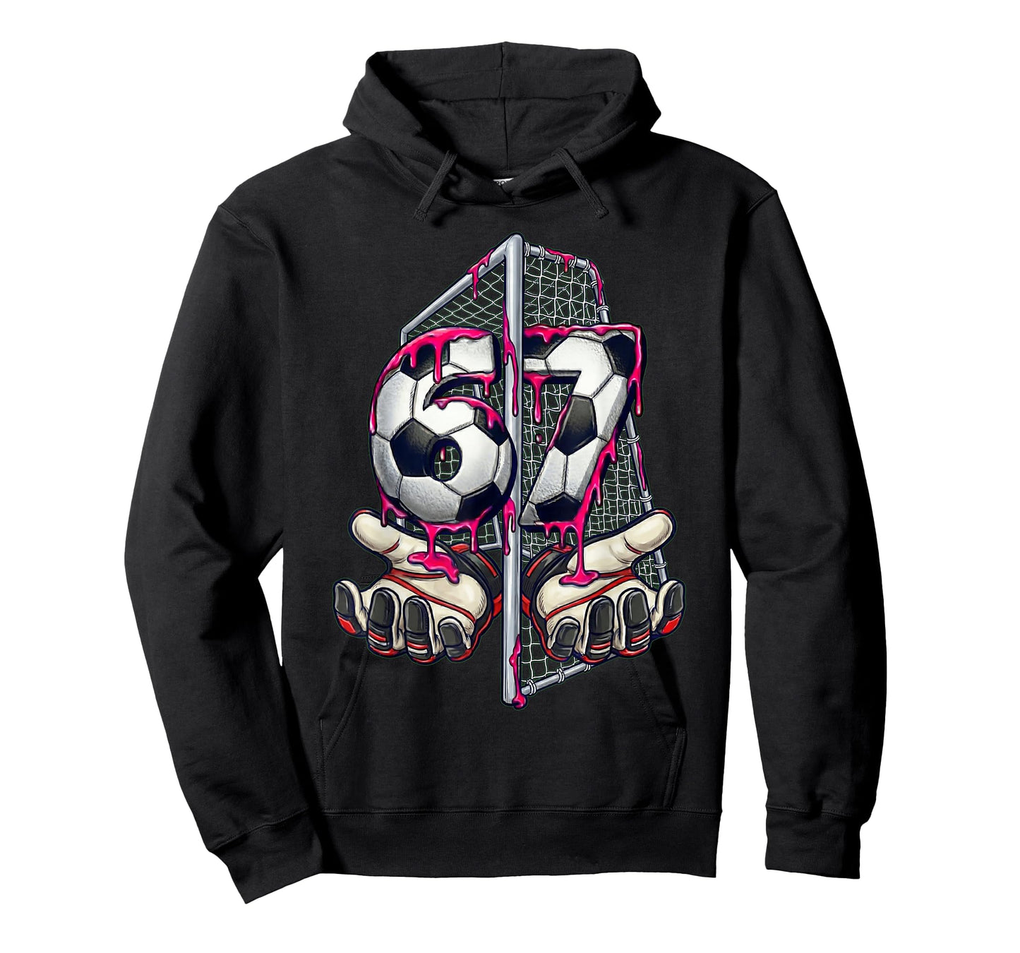 Soccer 67 Meme Funny Six Seven Gen Alpha Drip Goalie Gloves T-Shirt