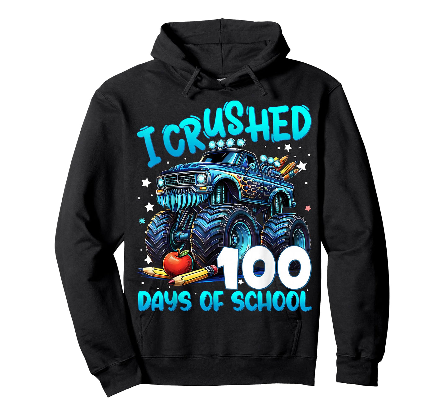 I Crushed 100 Days of School Monster Truck 100th Day Boys T-Shirt