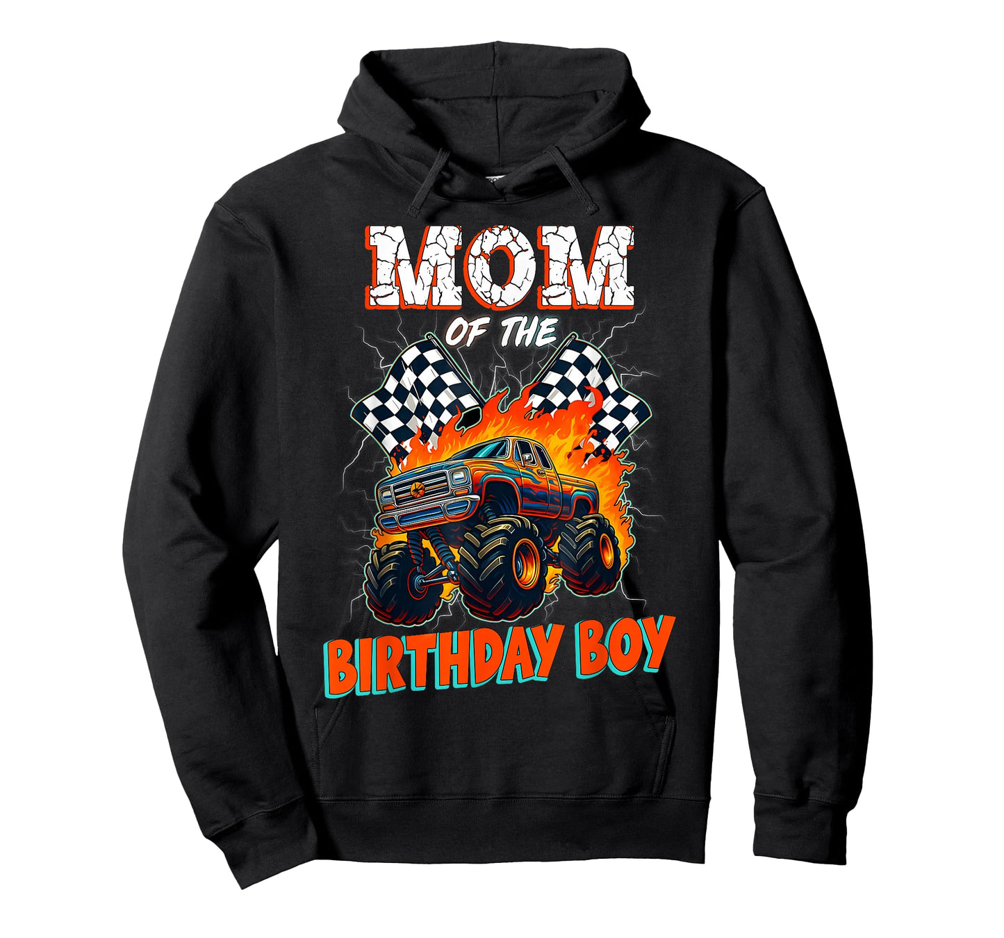 Funny Monster Truck Mom of The Birthday Boy Family Matching T-Shirt