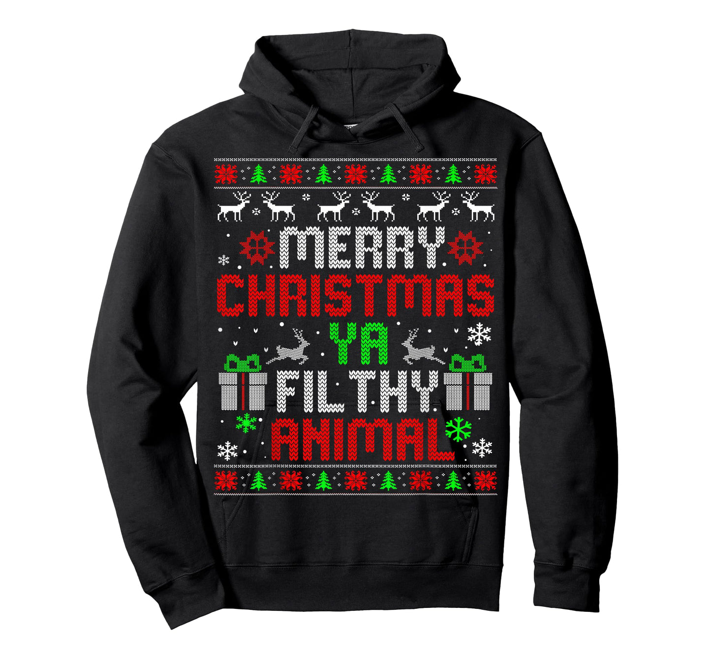 Merry Christmas Animal Filthy Ya Xmas Family Pajama T-Shirt