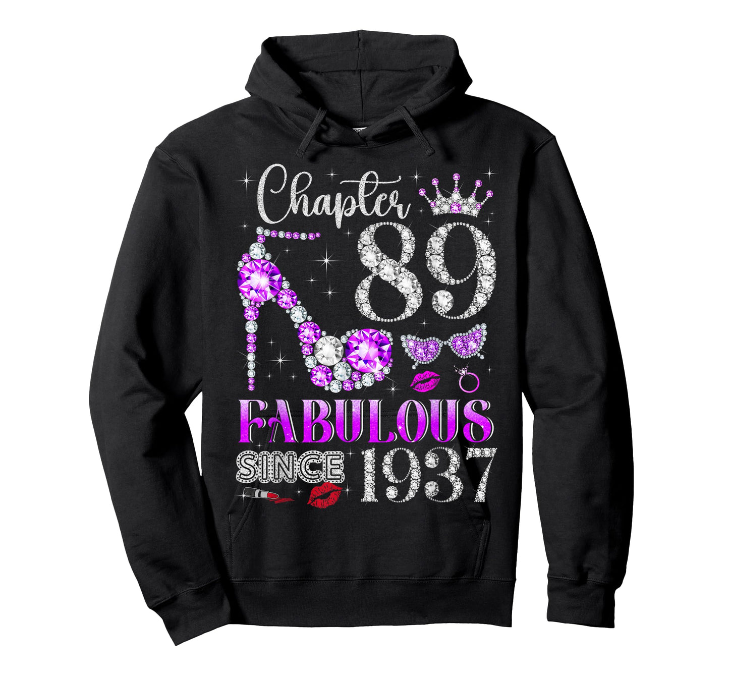 Chapter 89 Fabulous Since 1937 89Th Birthday Ladies Girls T-Shirt