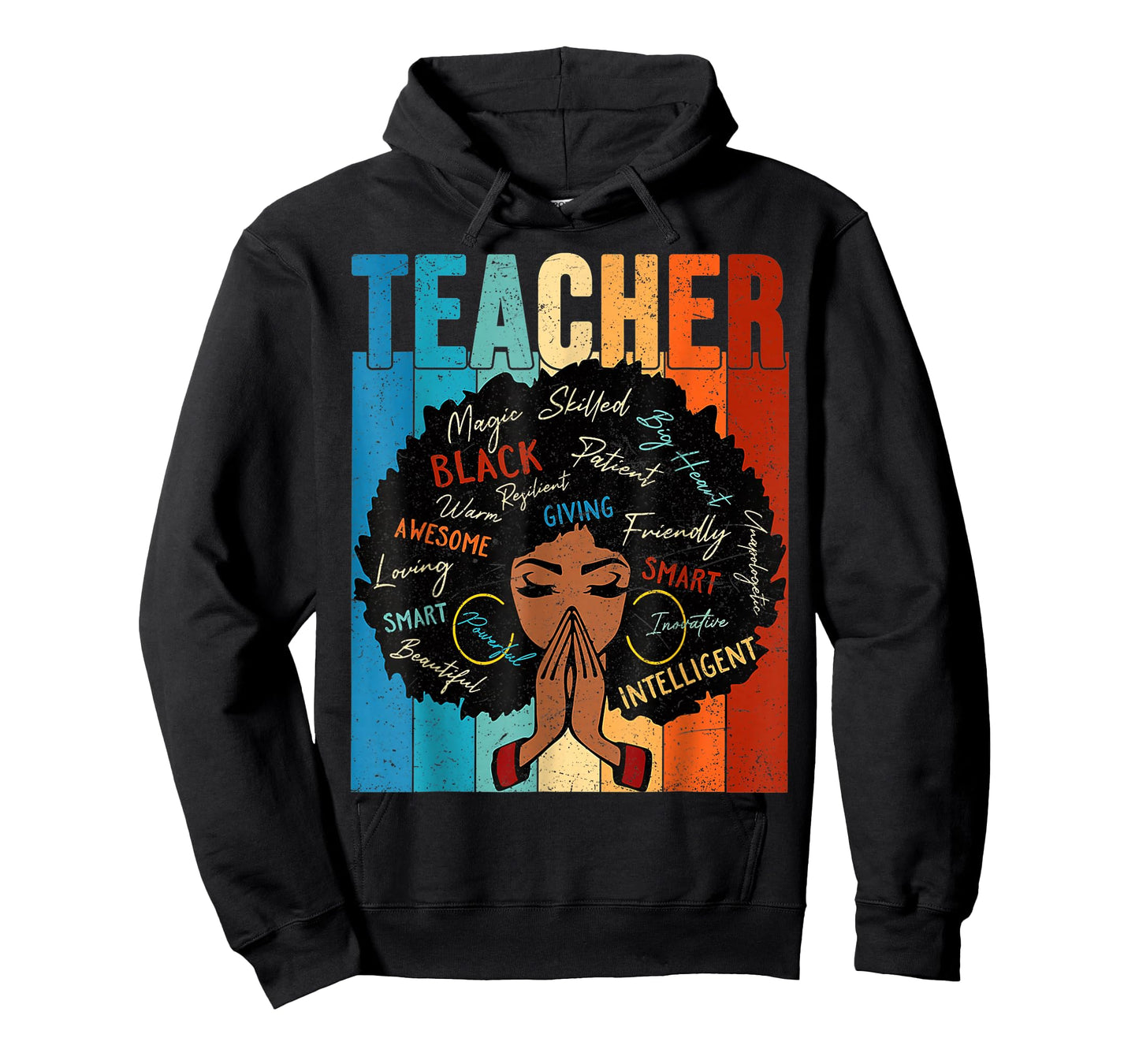 Vintage Afro Black History Month African American Teacher T-Shirt