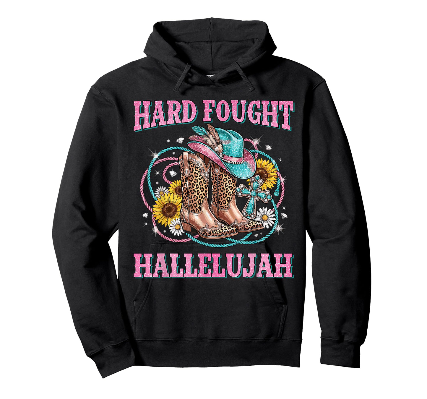 Hard Fought Hallelujah for Western Christian Cowgirl T-Shirt