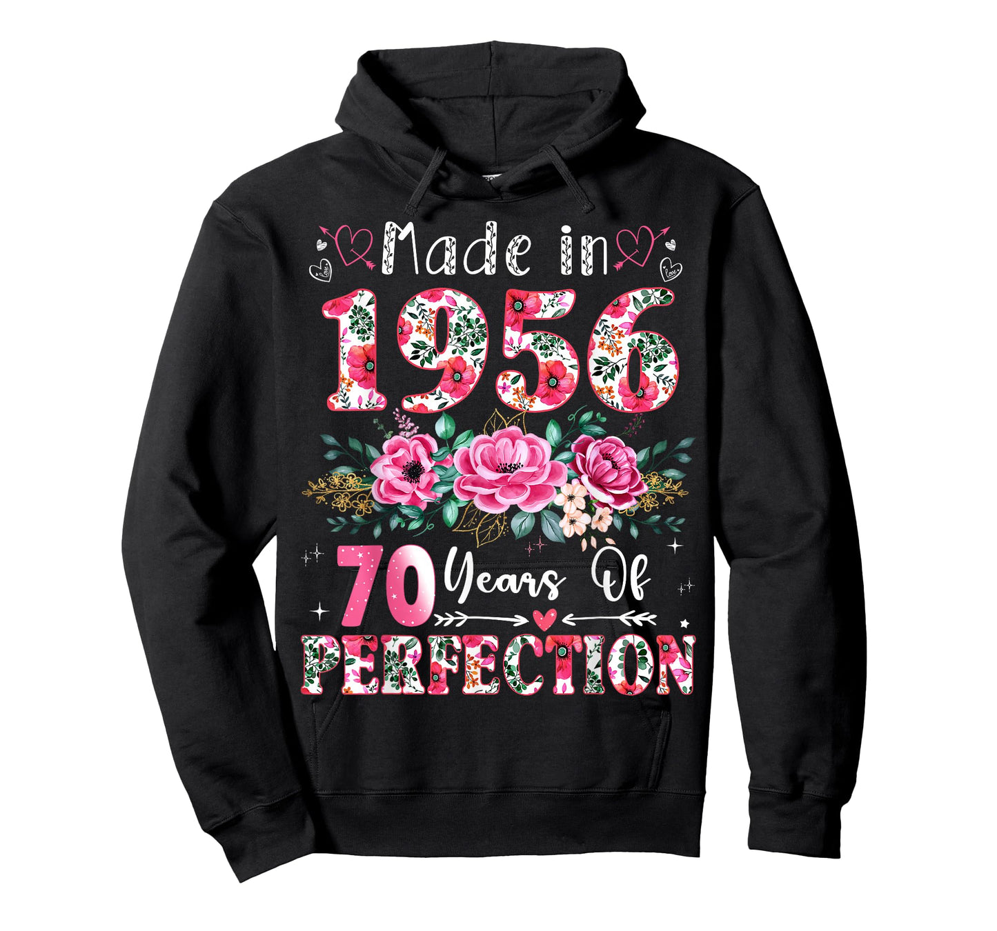 70 Year Old Made in 1956 Floral 70th Birthday Women T-Shirt