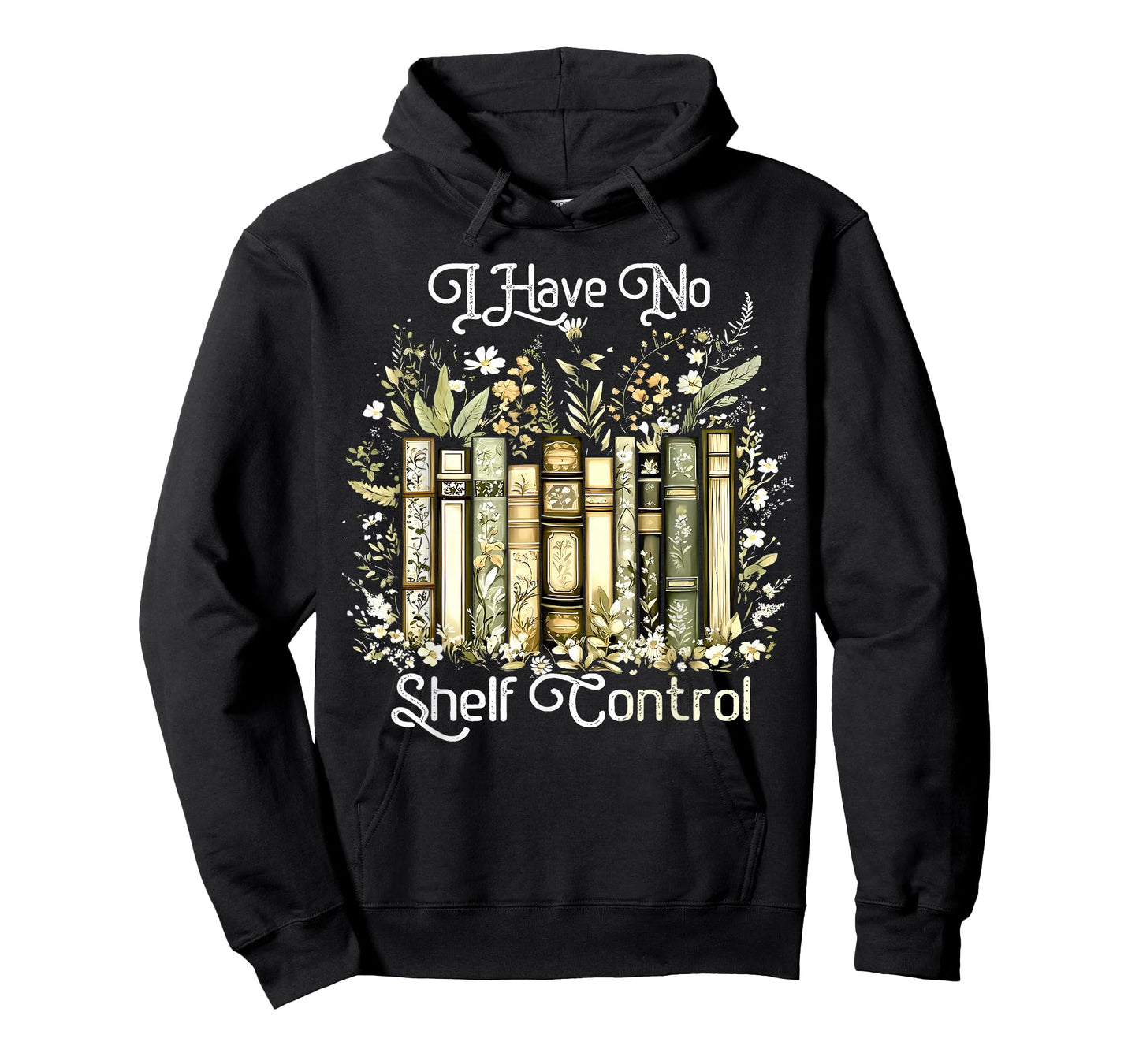 Vintage Floral Bookshelf I Have No Shelf Control Book Lovers T-Shirt