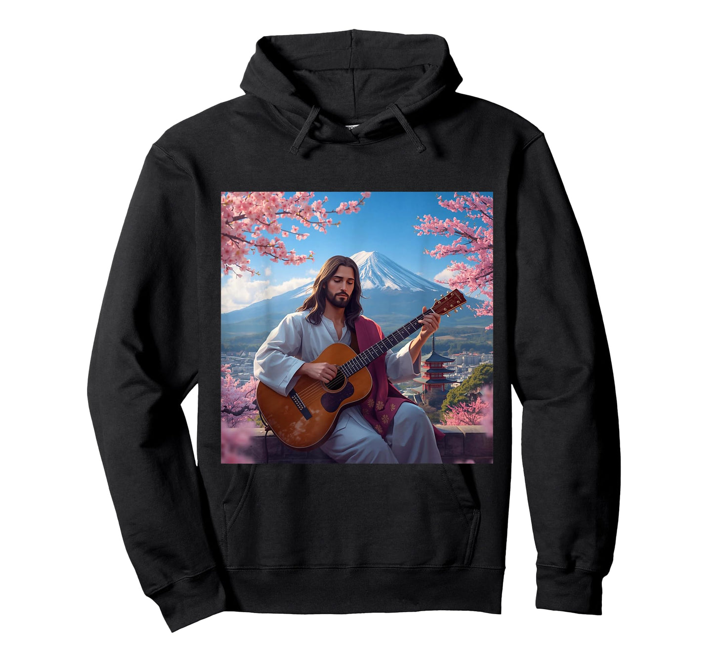 Japan Style Jesus Playing Guitar T-Shirt